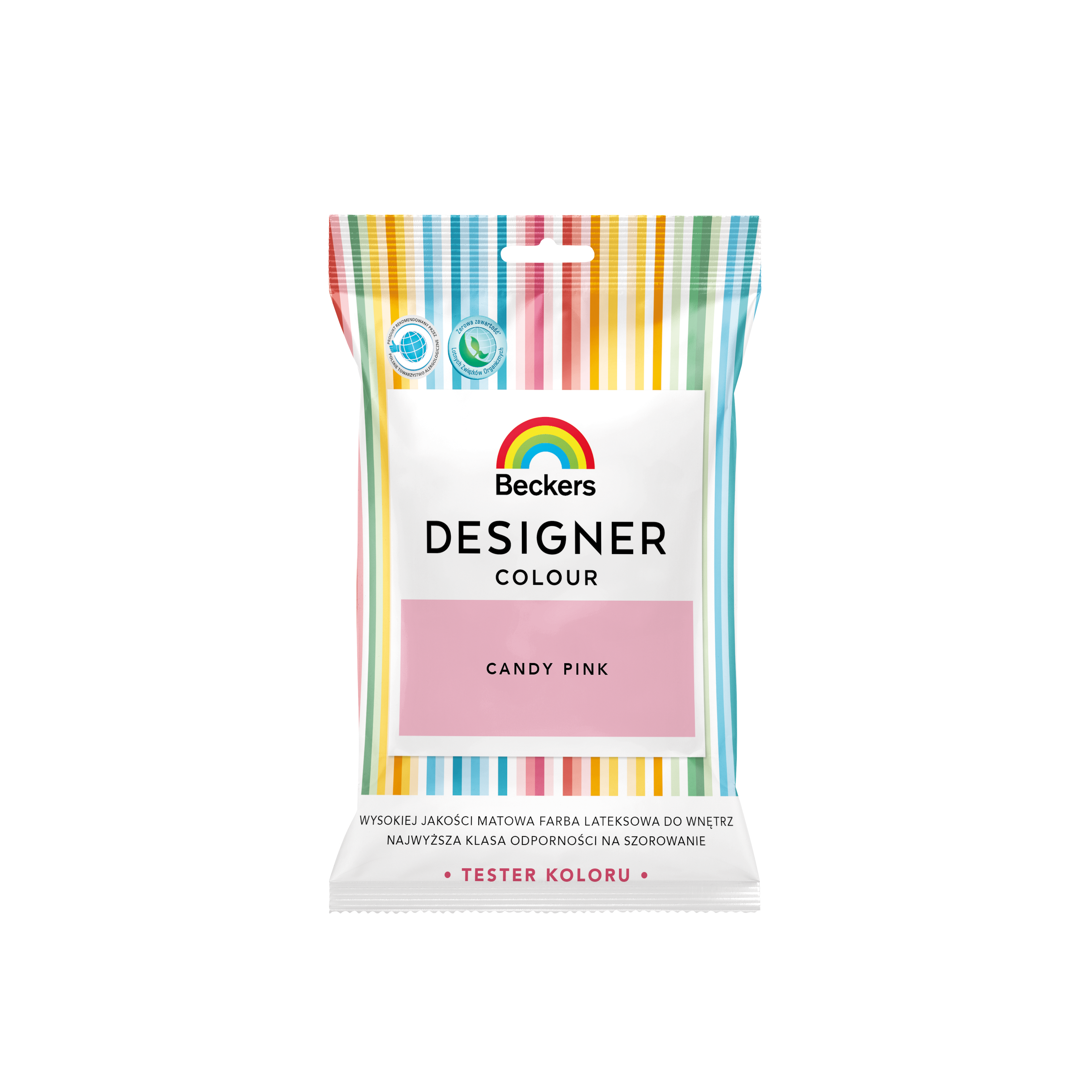 Tester farby Beckers Designer Colour Candy pink 50 ml
