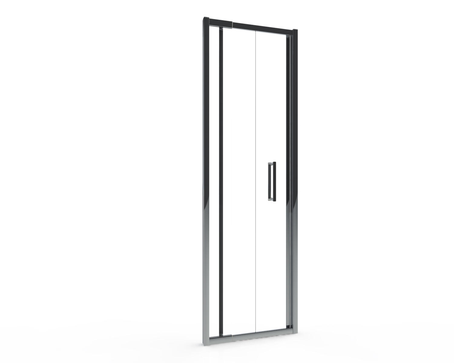 Porta doccia pieghevole L 100-110 cm x H 195 cm per nicchia in vetro trasparente SP. 6 mm, profilo lucido cromo, serie Slimline - 3