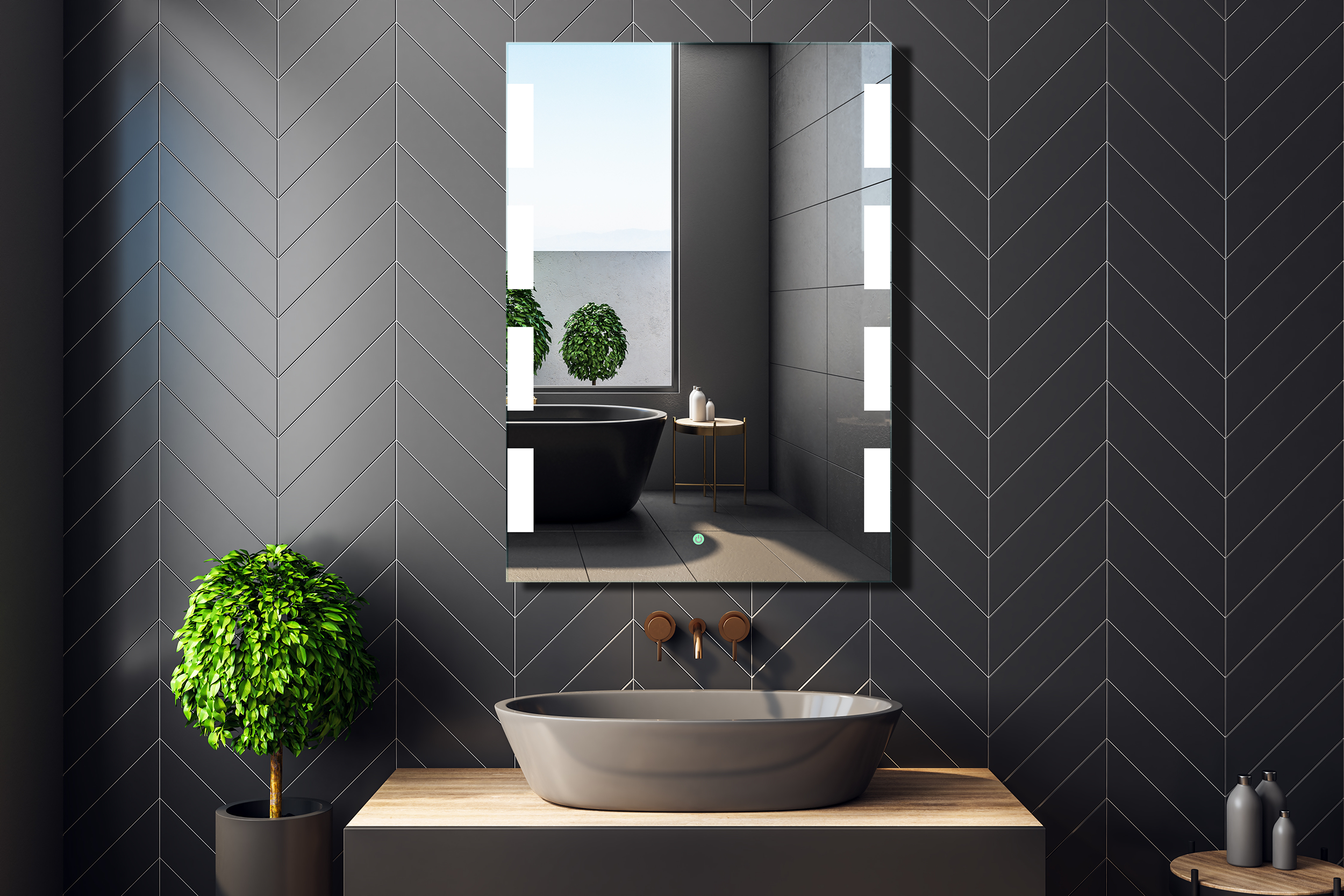 Lustro z wbudowanym oświetleniem IKAR 50 x 70 VENTI - 15