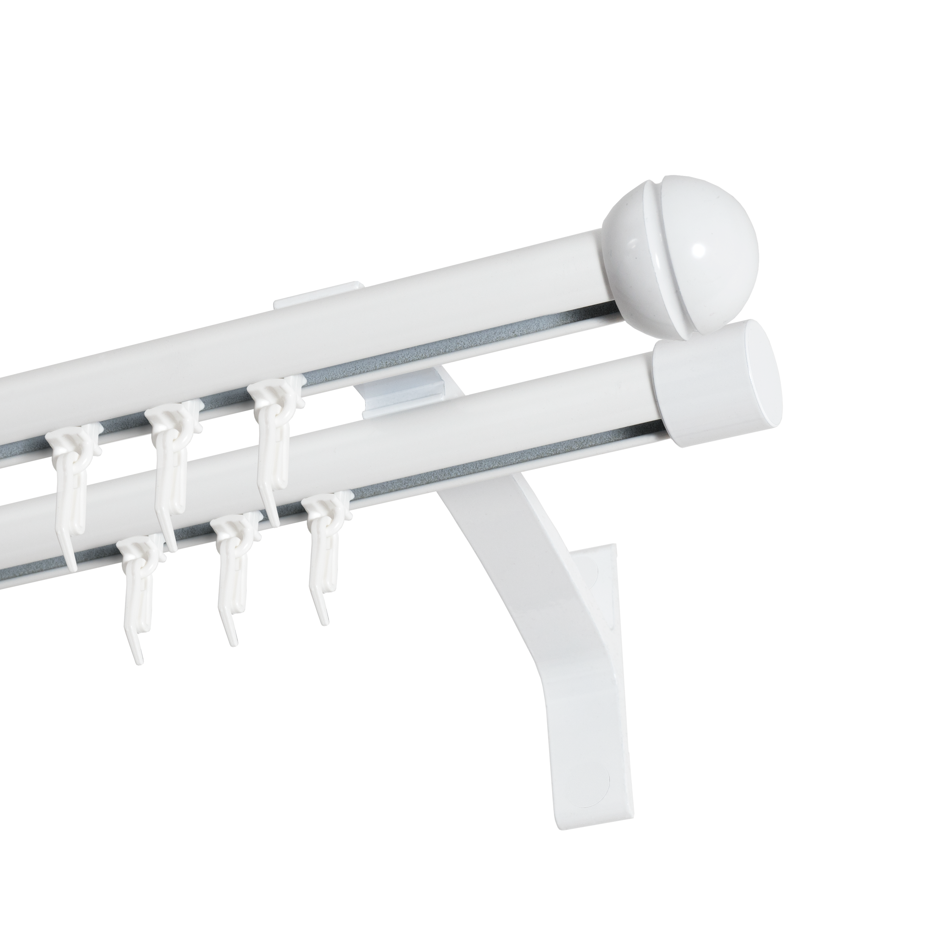 Profil szyna sufitowa 240 cm biały aluminiowy 20 mm okrągły - 6