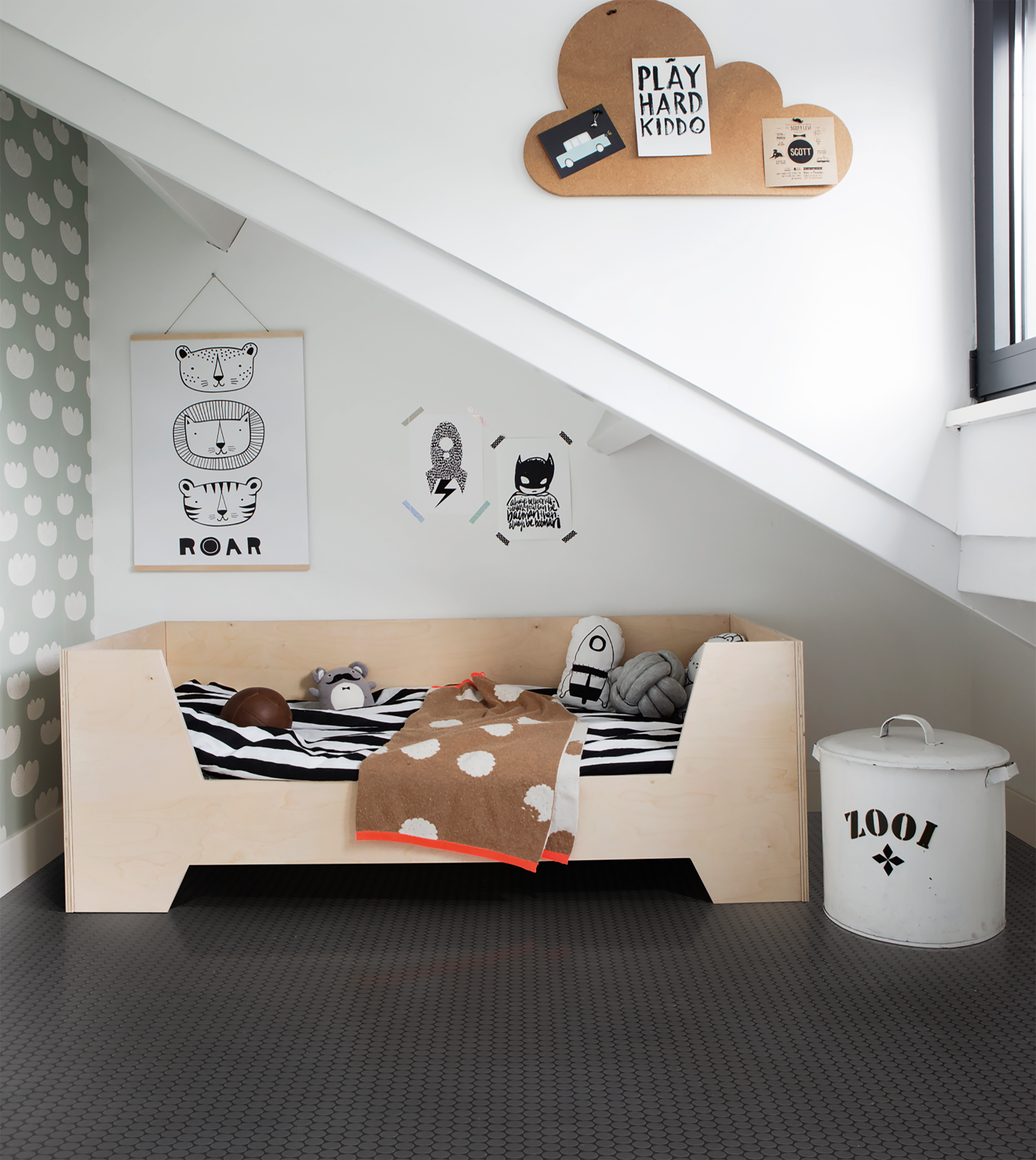 Wykładzina PCV Bubblegum Dots czarna 2 m - 2