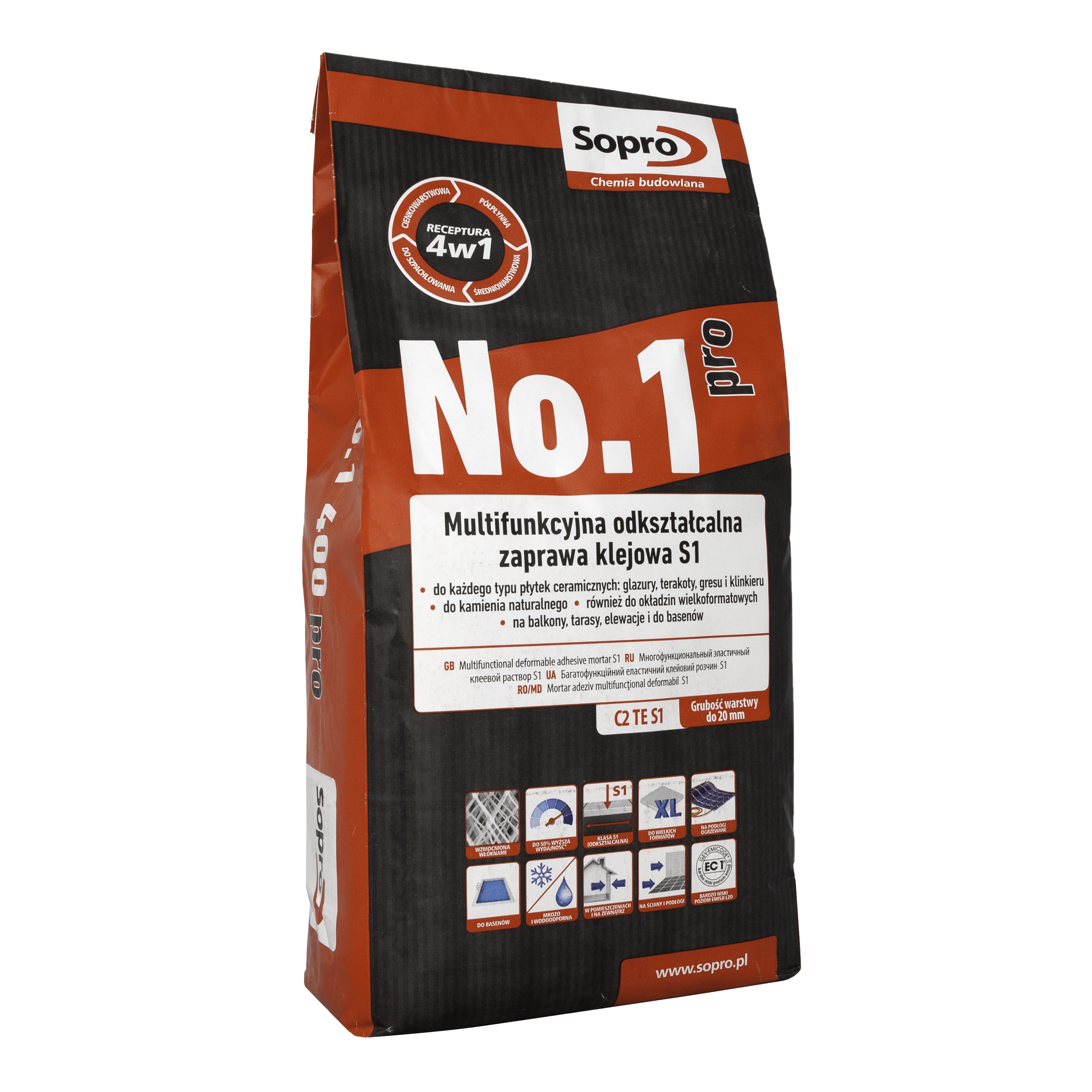 Zaprawa klejowa NO 1 PRO 5 KG SOPRO
