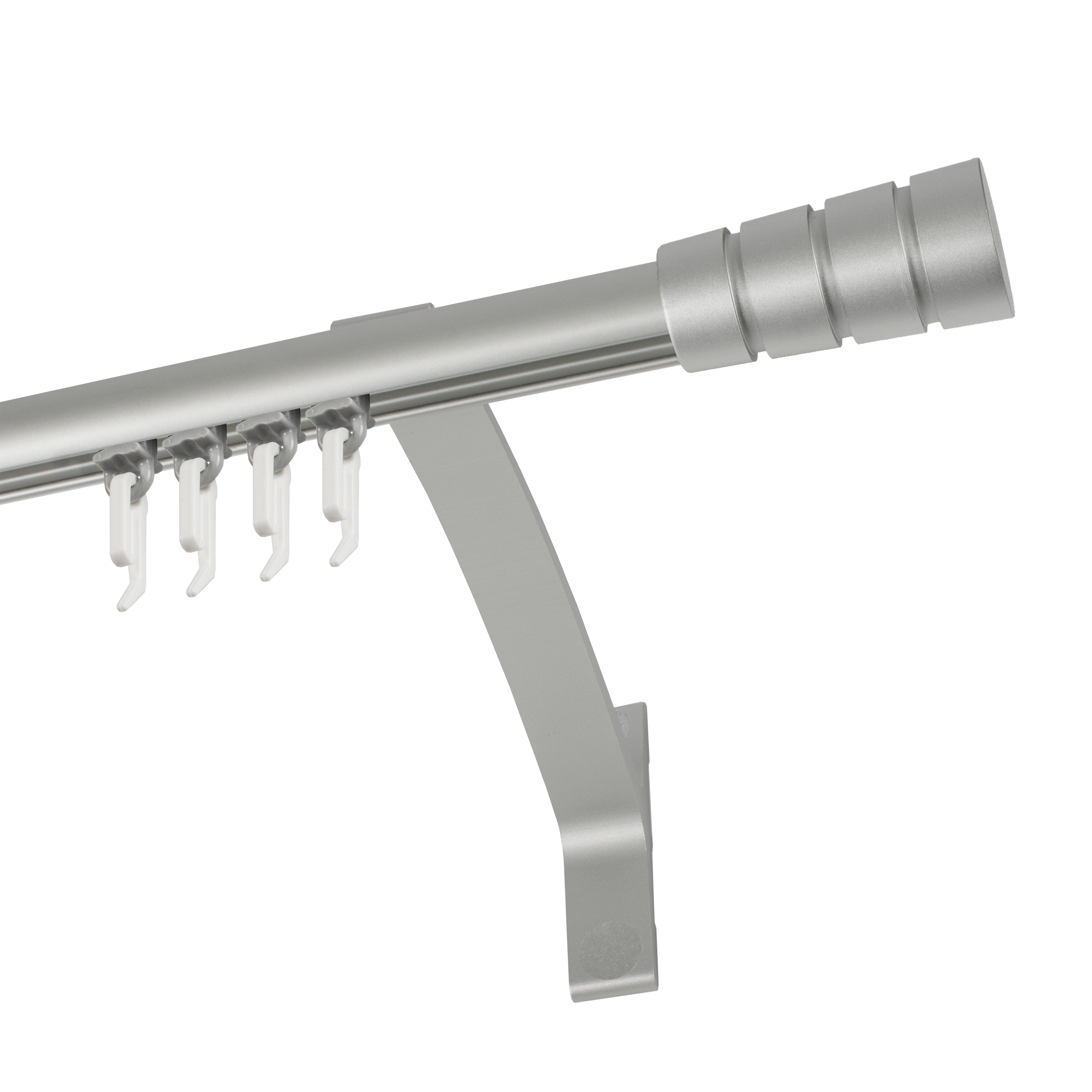 Profil szyna sufitowa 240 cm srebrny aluminiowy 20 mm okrągły