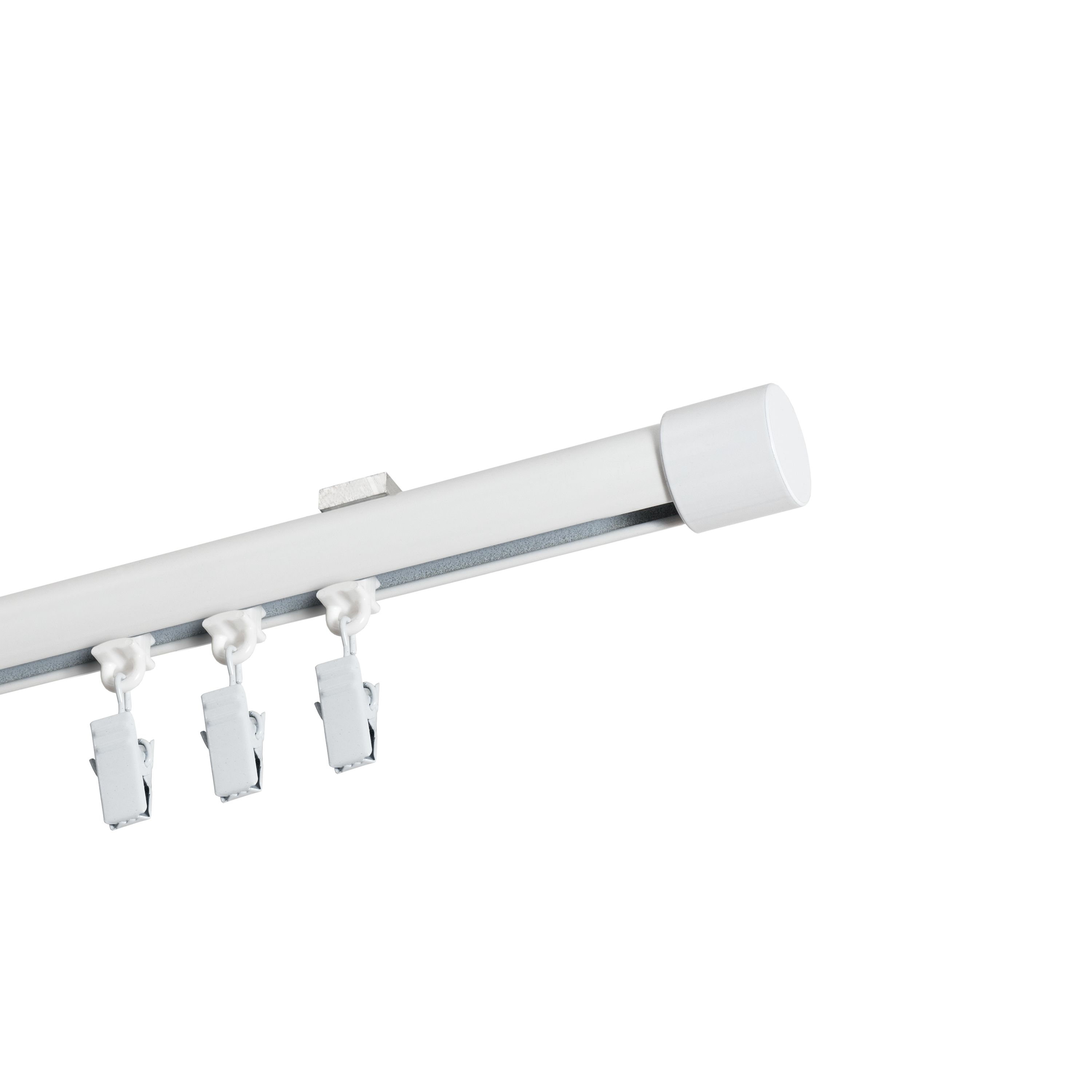 Profil szyna sufitowa 240 cm biały aluminiowy 20 mm okrągły - 5