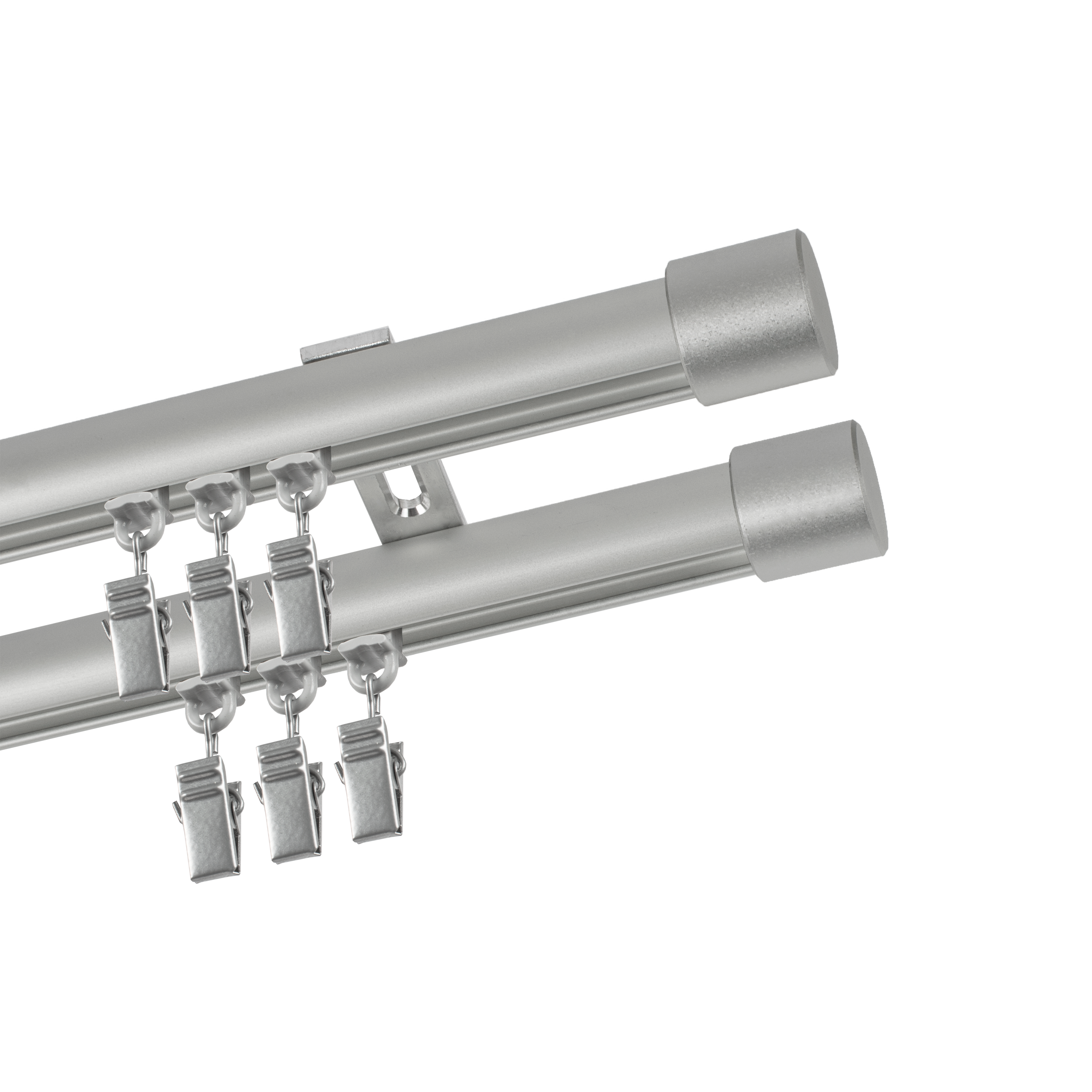 Profil szyna sufitowa 200 cm srebrny aluminiowy 20 mm okrągły