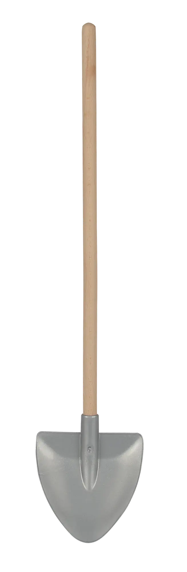 Łopatka dziecięca 77x16 cm szara drewniano-plastikowa
