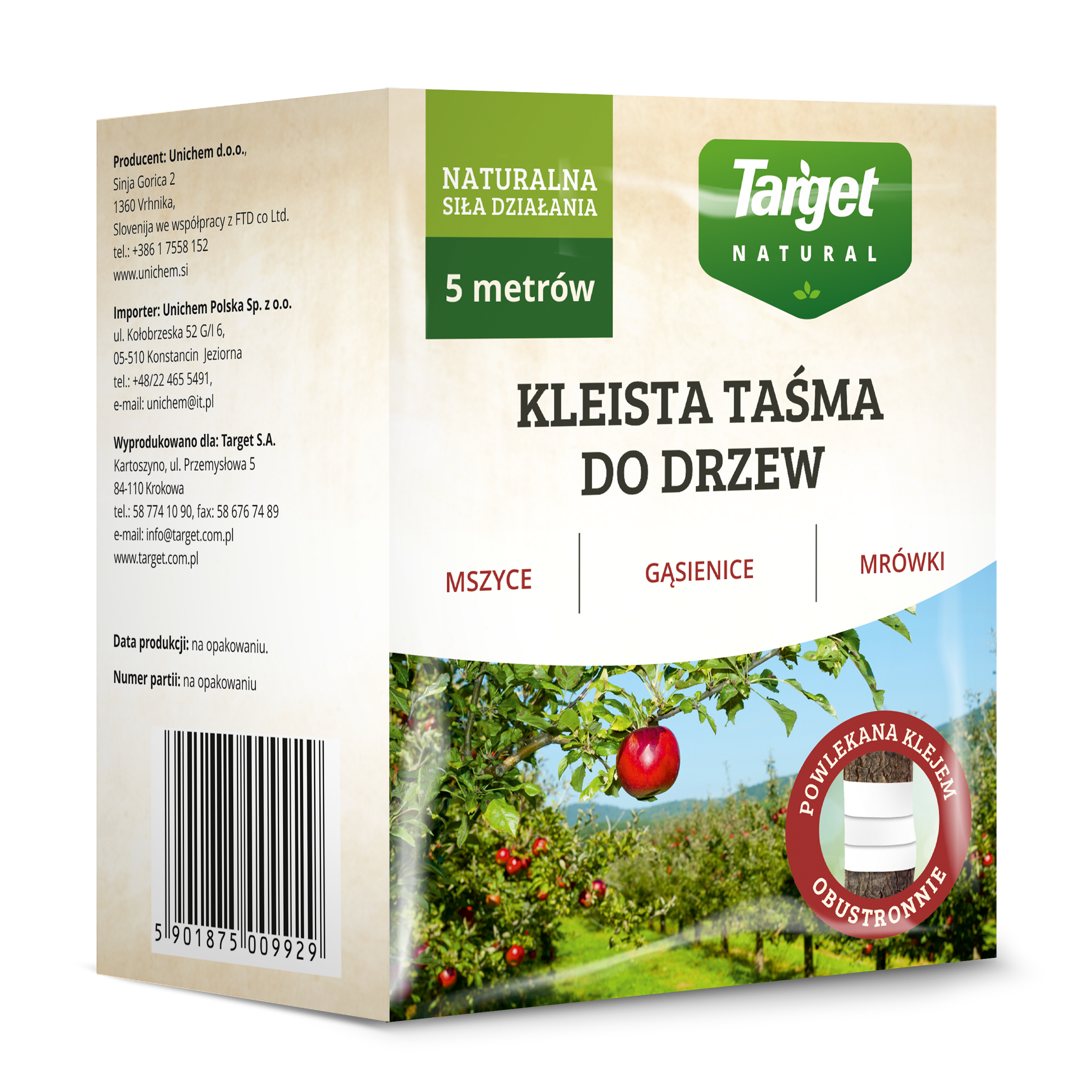 Taśma lepowa do drzew na szkodniki 1szt. 5 m Target Natural