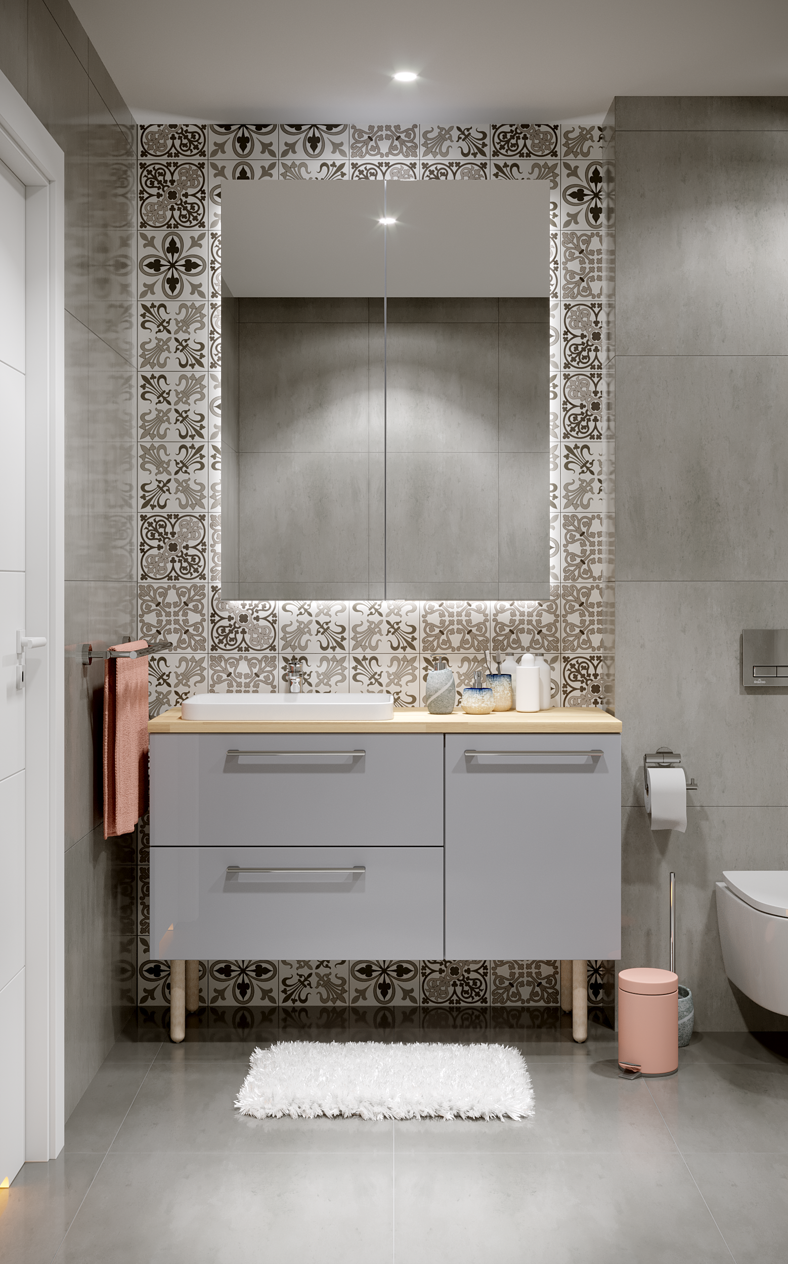 Umywalka konglomeratowa wpuszczana w blat 55 x 37 Aino - 2