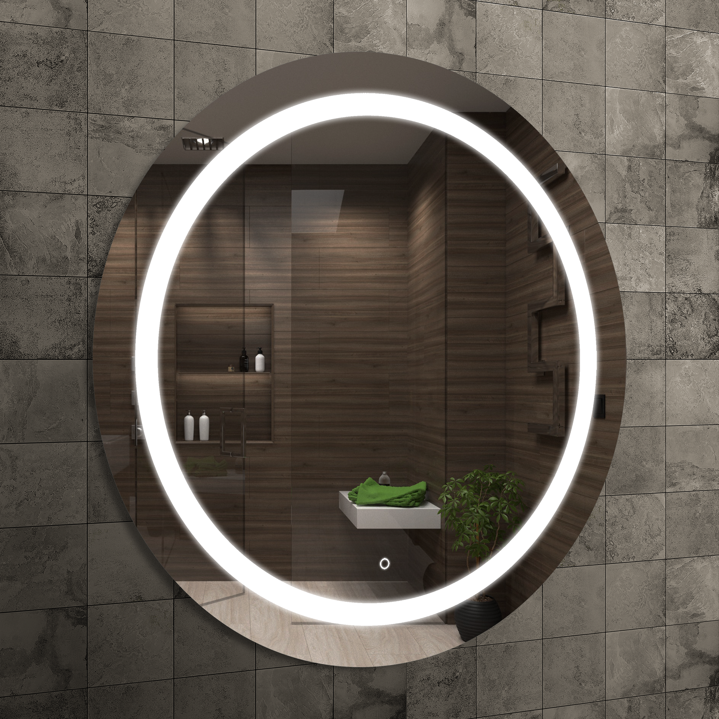 Lustro z wbudowanym oświetleniem RING 60 X 60 VENTI - 9