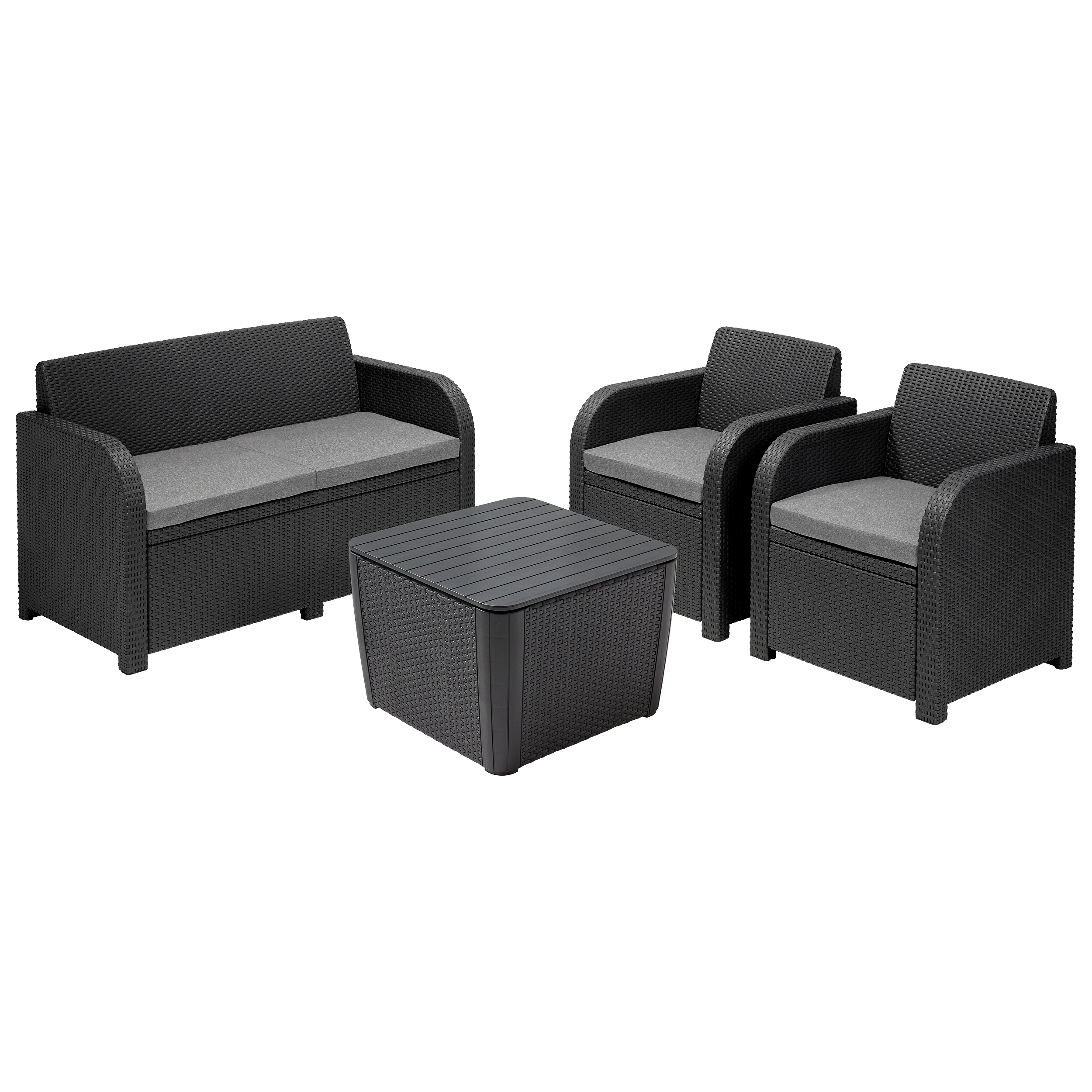Meble ogrodowe zestaw Novara antracytowe Keter
