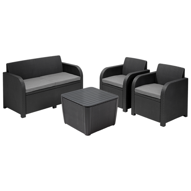 Meble ogrodowe zestaw Novara antracytowe Keter