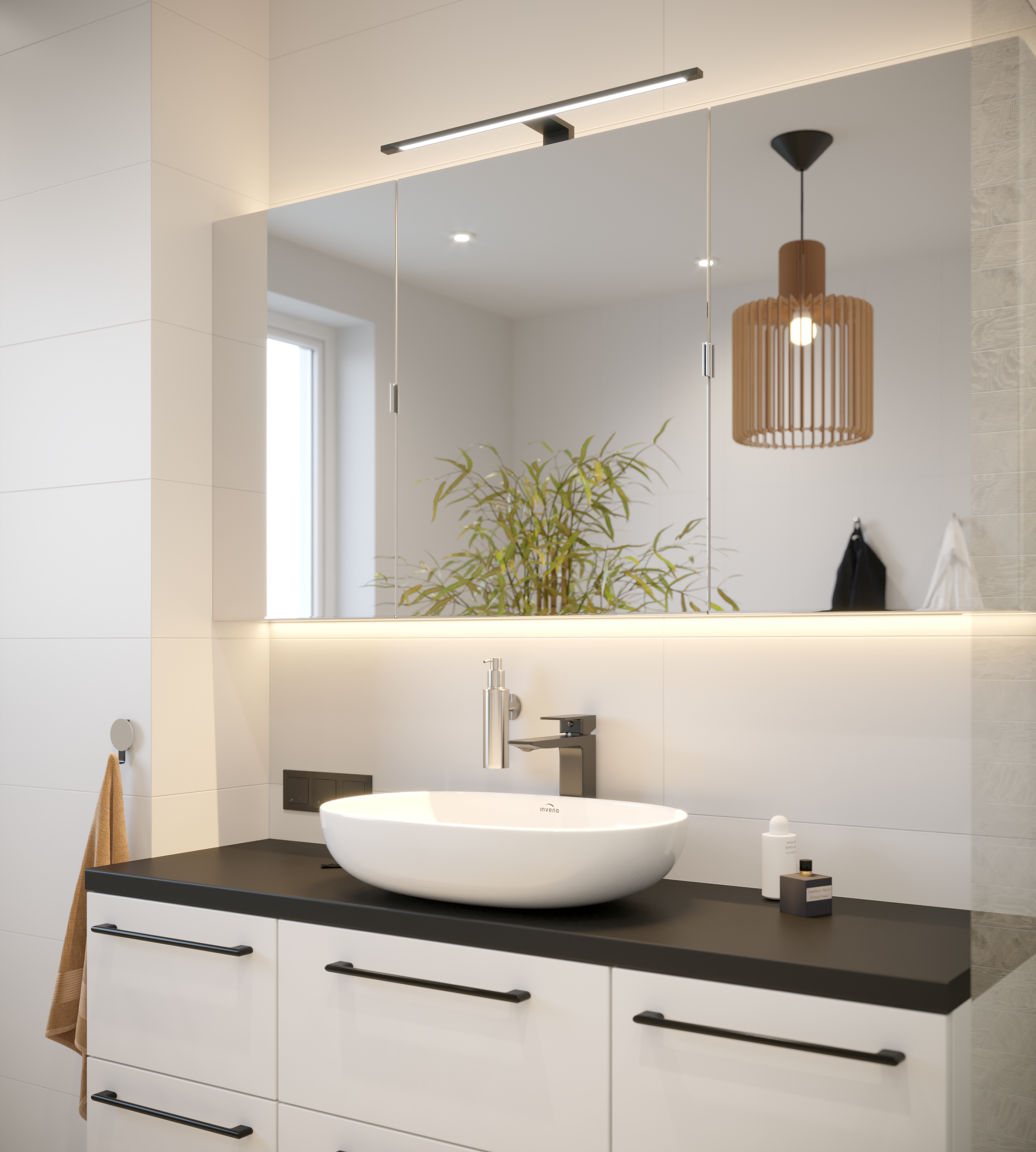 Kabina Walk-in Remix 100x200 transparentna profil czarny Sensea - 6