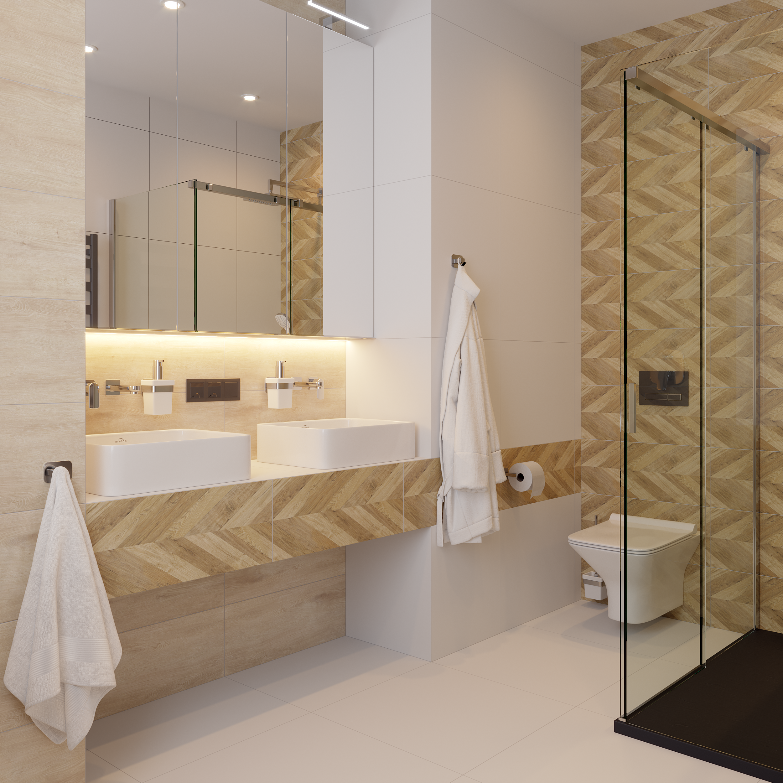 Umywalka ceramiczna nablatowa Nyks 48 x 37 Invena - 11