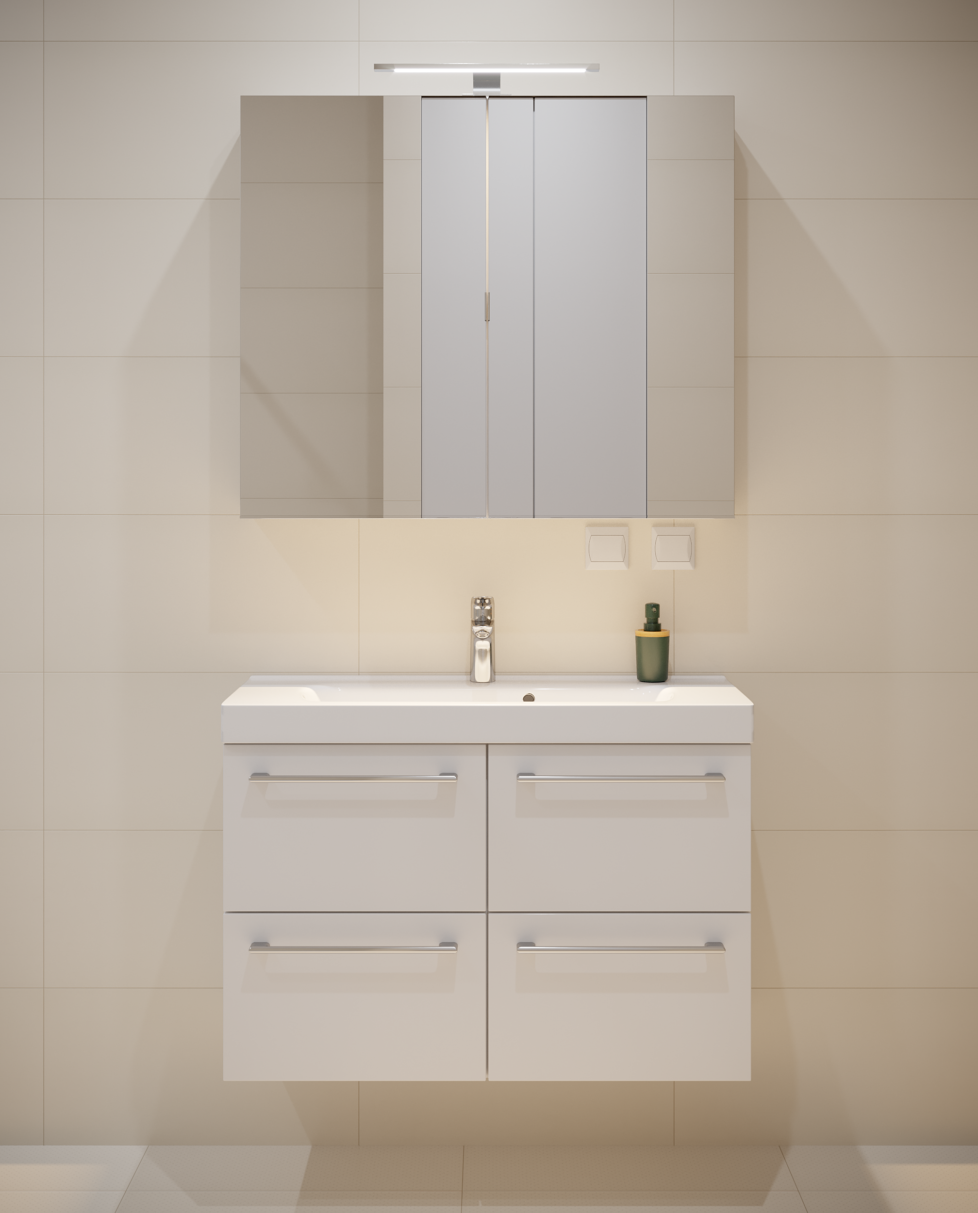 Włącznik pojedynczy AKCENT Biały OSPEL - 9