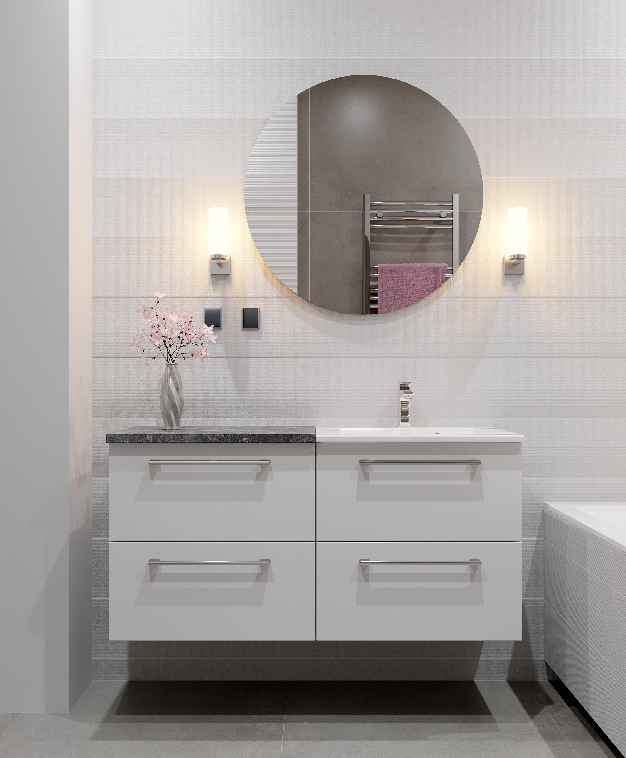 Bateria umywalkowa chrom Saxon Omnires - 12