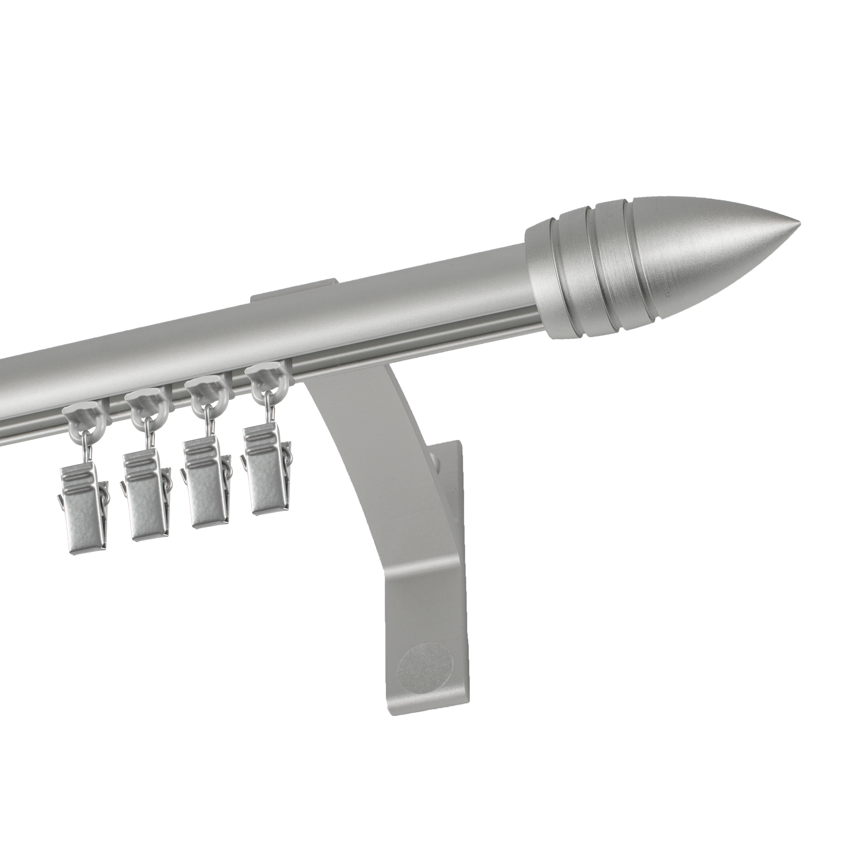 Profil szyna sufitowa 160 cm srebrny aluminiowy 20 mm okrągły - 3
