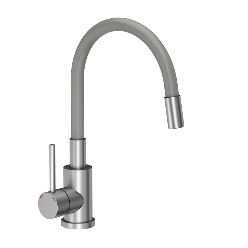 Bateria kuchenna z elastyczną wylewką Elastic Szara Quadron