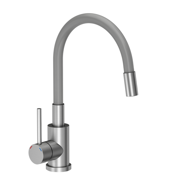 Bateria kuchenna z elastyczną wylewką Elastic Szara Quadron