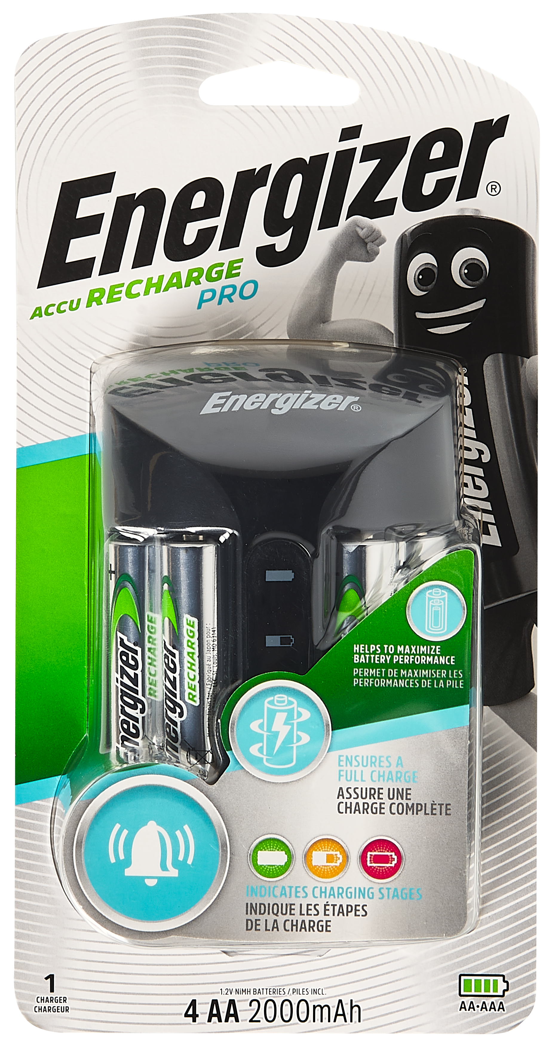 Ładowarka do akumulatorków ŁADOWARKA PRO CHARGER + POWER PLUS AA/4 szt ENERGIZER