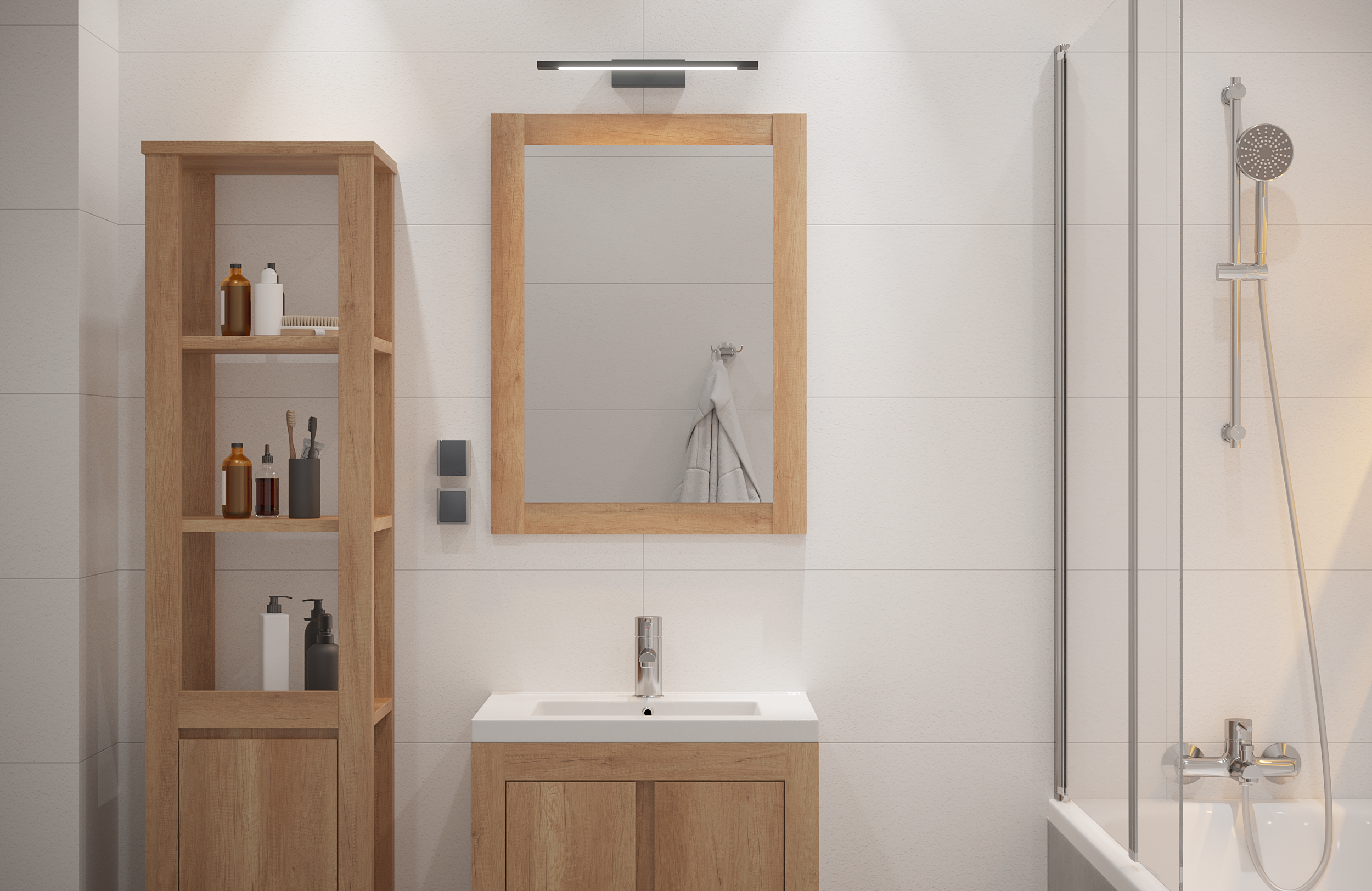 Kinkiet łazienkowy ISLA IP44 40 cm czarny LED LIGHT PRESTIGE - 11