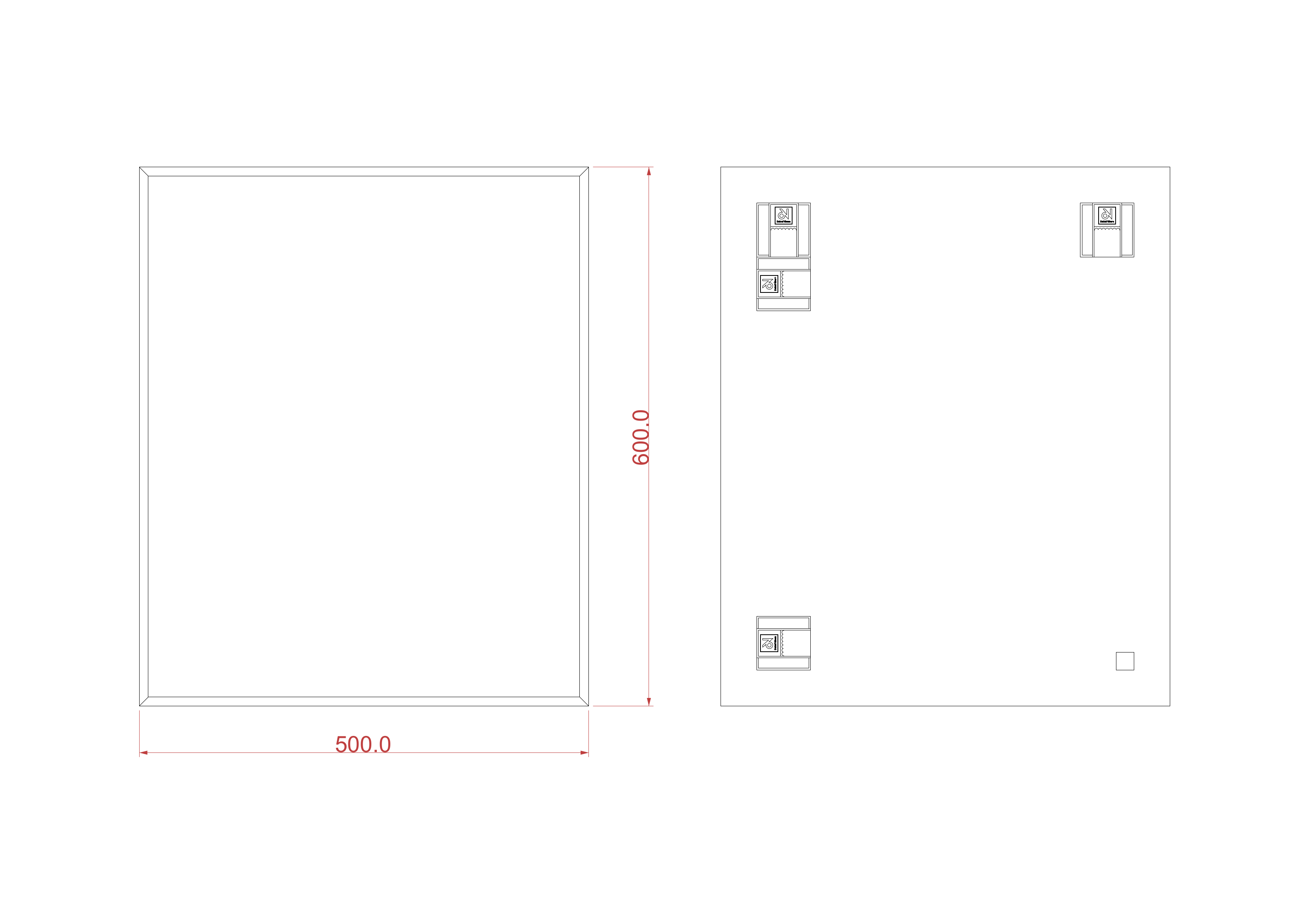 Lustro łazienkowe bez oświetlenia PROSTOKĄTNE 60 x 50 cm DUBIEL VITRUM - 7
