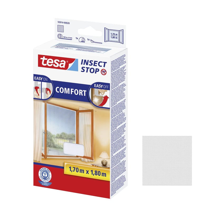 Moskitiera na okno Comfort 170 x 180 cm Biała Tesa