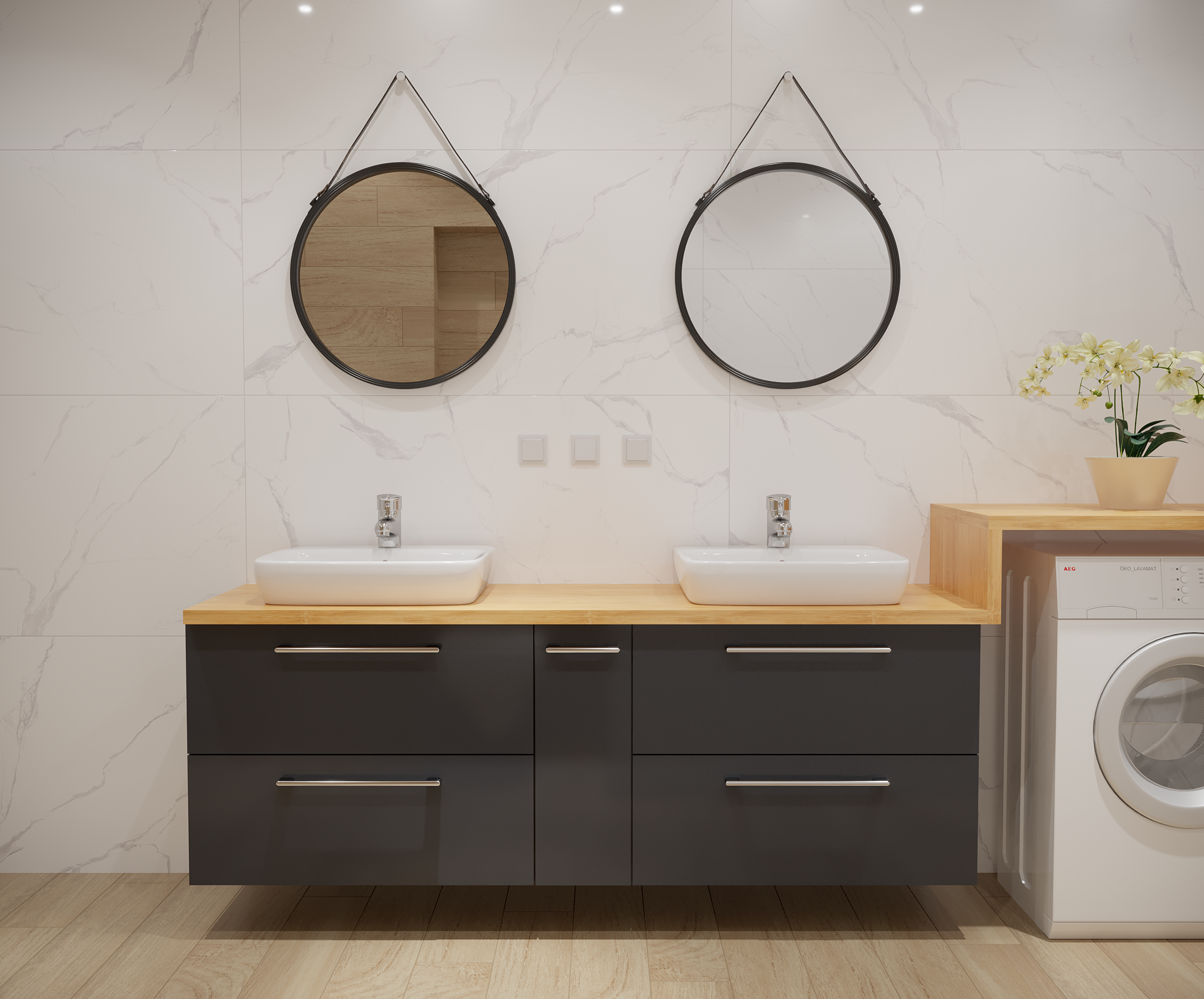 Bateria umywalkowa chrom K/aut Inari Sensea - 4