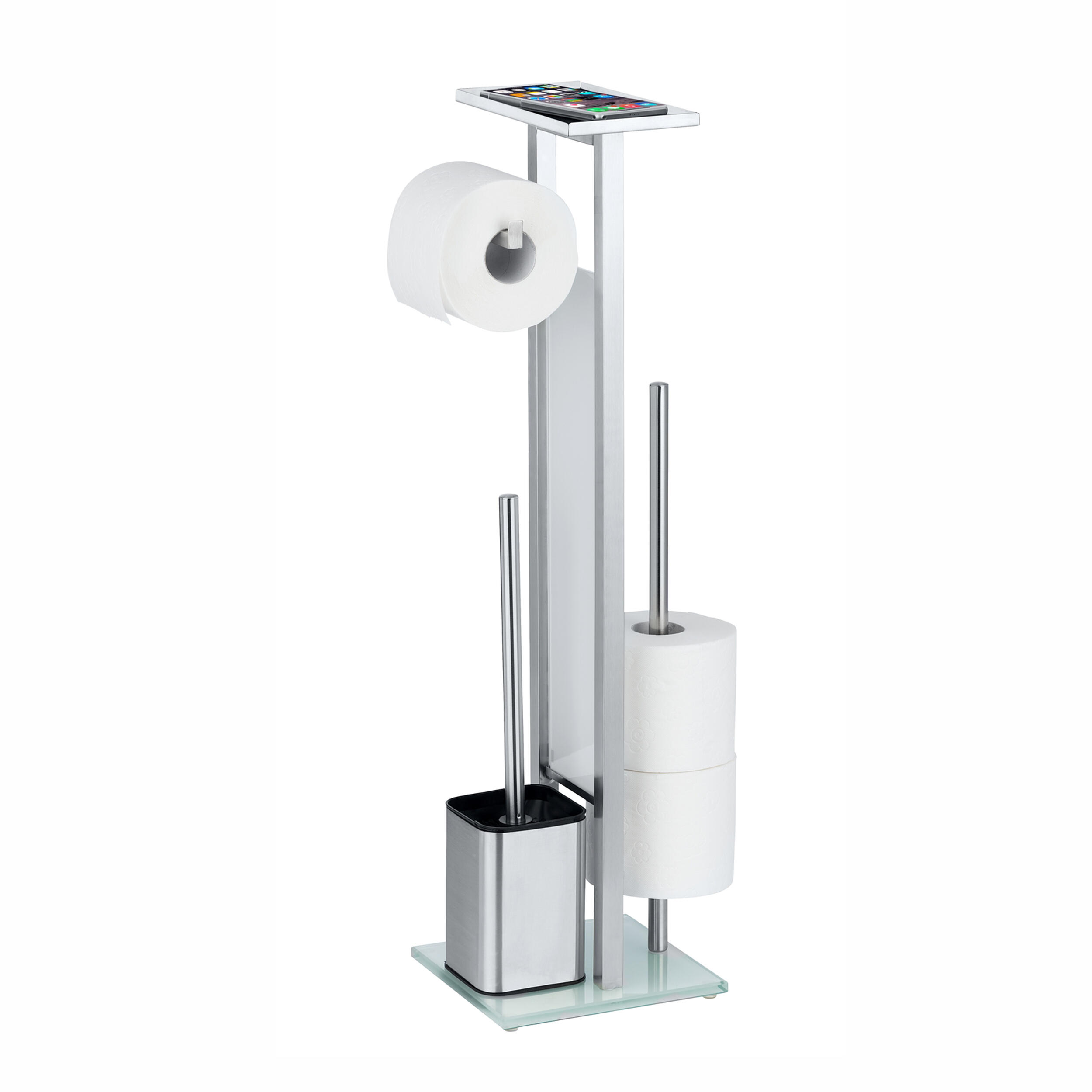 Cartel Disuasorio 2 Piezas Soporte De Pared Autoadhesivo Soporte Para Rollo De Papel Higiénico, Soporte Para Papel Higiénico De Acero Inoxidable,Apto Para Cocina Y Baño,Plata Portarrollos Baño