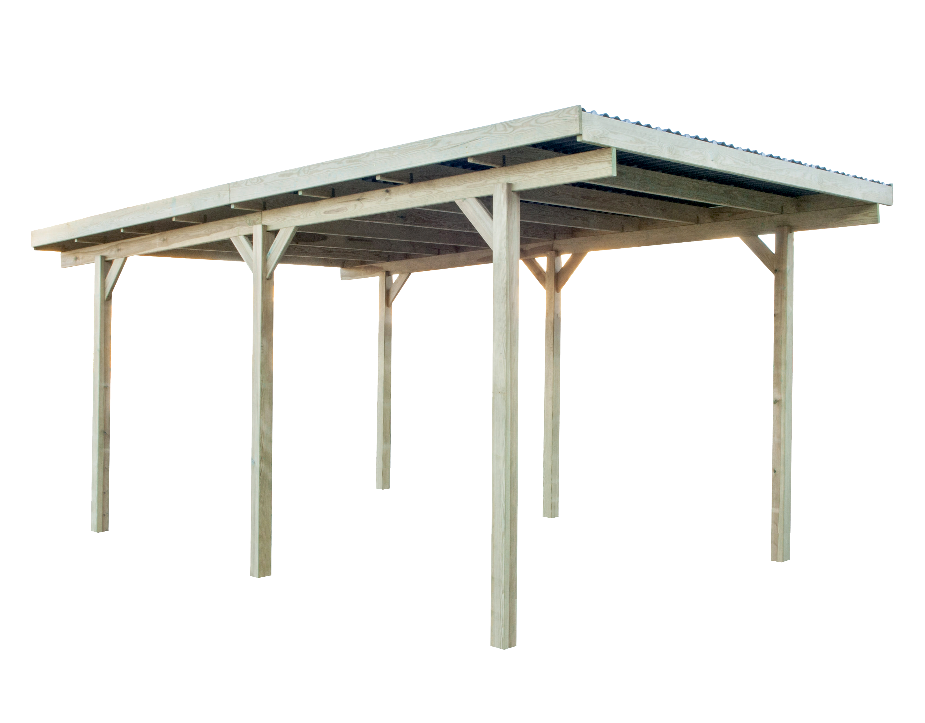 Wiata garażowa drewniana z dachem PVC 12,5 m2 Stelmet