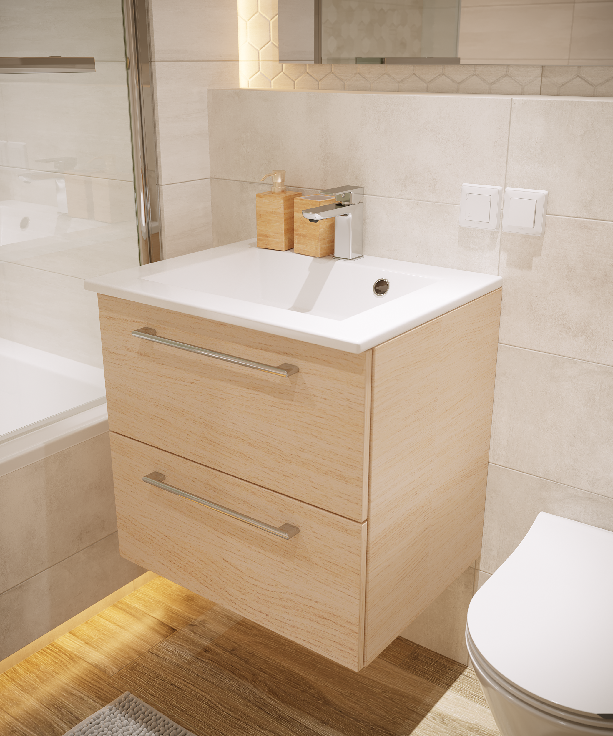 Lustro łazienkowe bez oświetlenia SOTE 80 x 120 cm SENSEA - 13