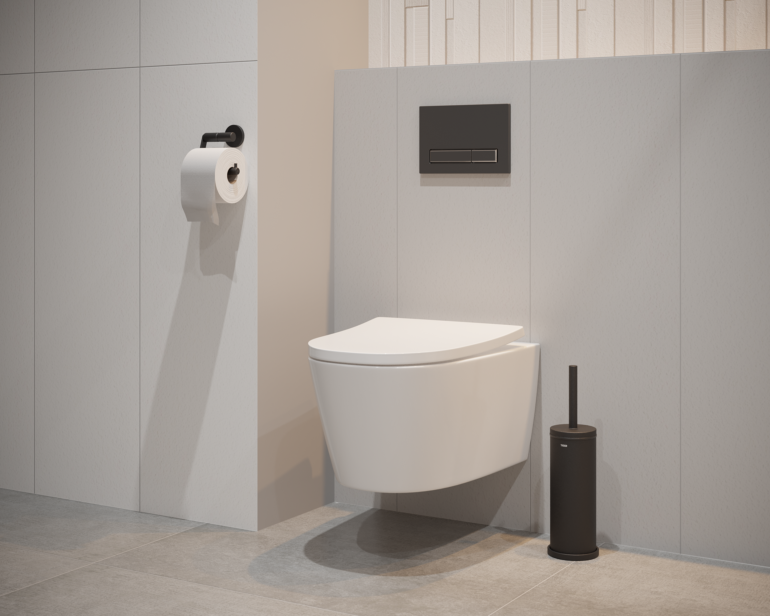 Uchwyt na papier toaletowy bez pokrywy Boston Tiger - 7