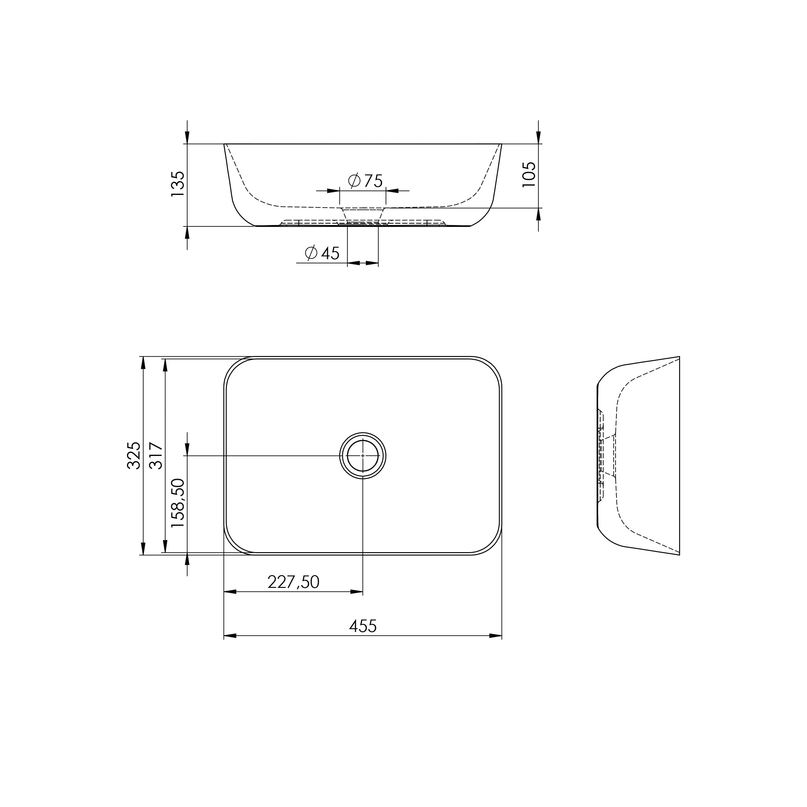 Umywalka ceramiczna nablatowa Suri 45 Sensea - 5