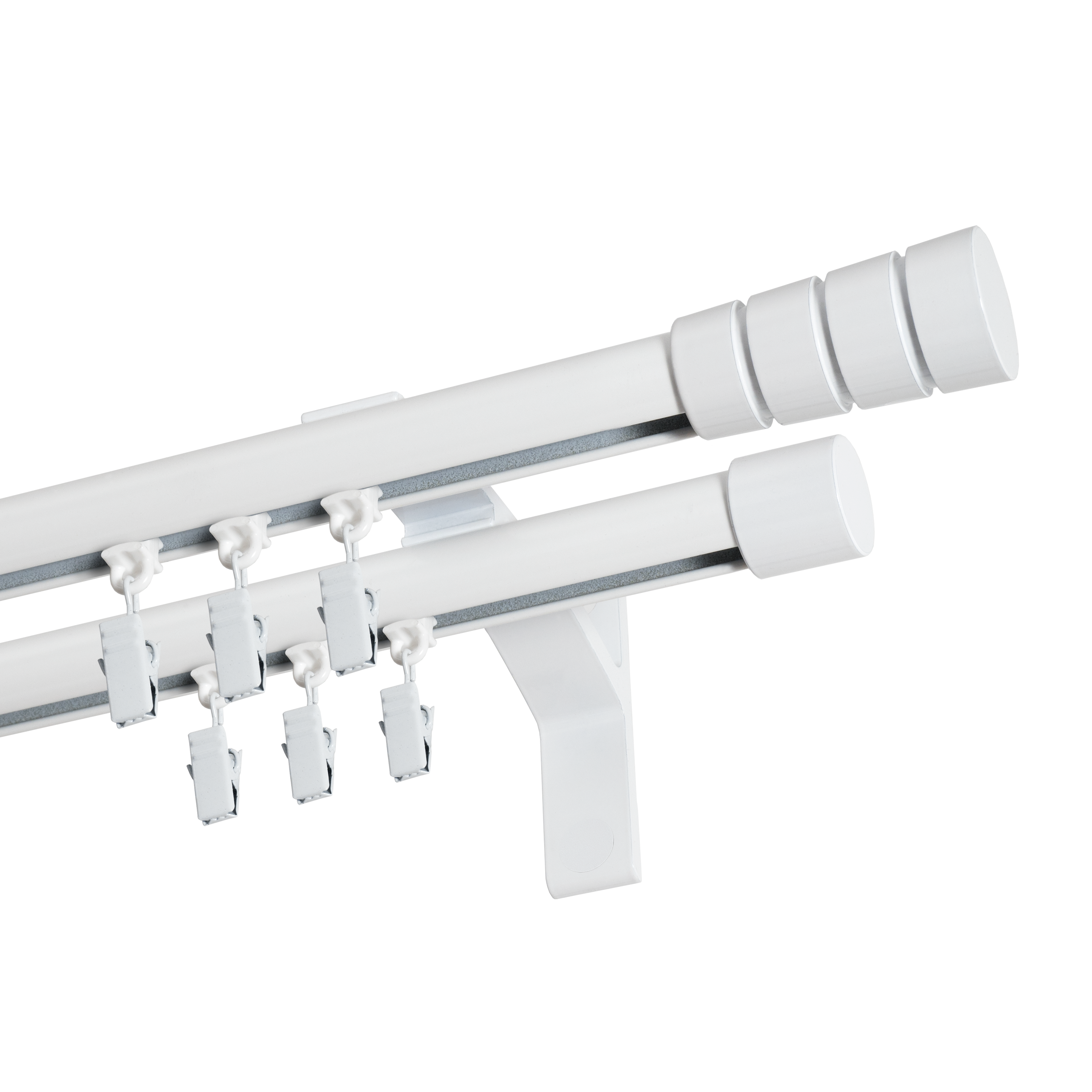 Profil szyna sufitowa 240 cm biały aluminiowy 20 mm okrągły - 2