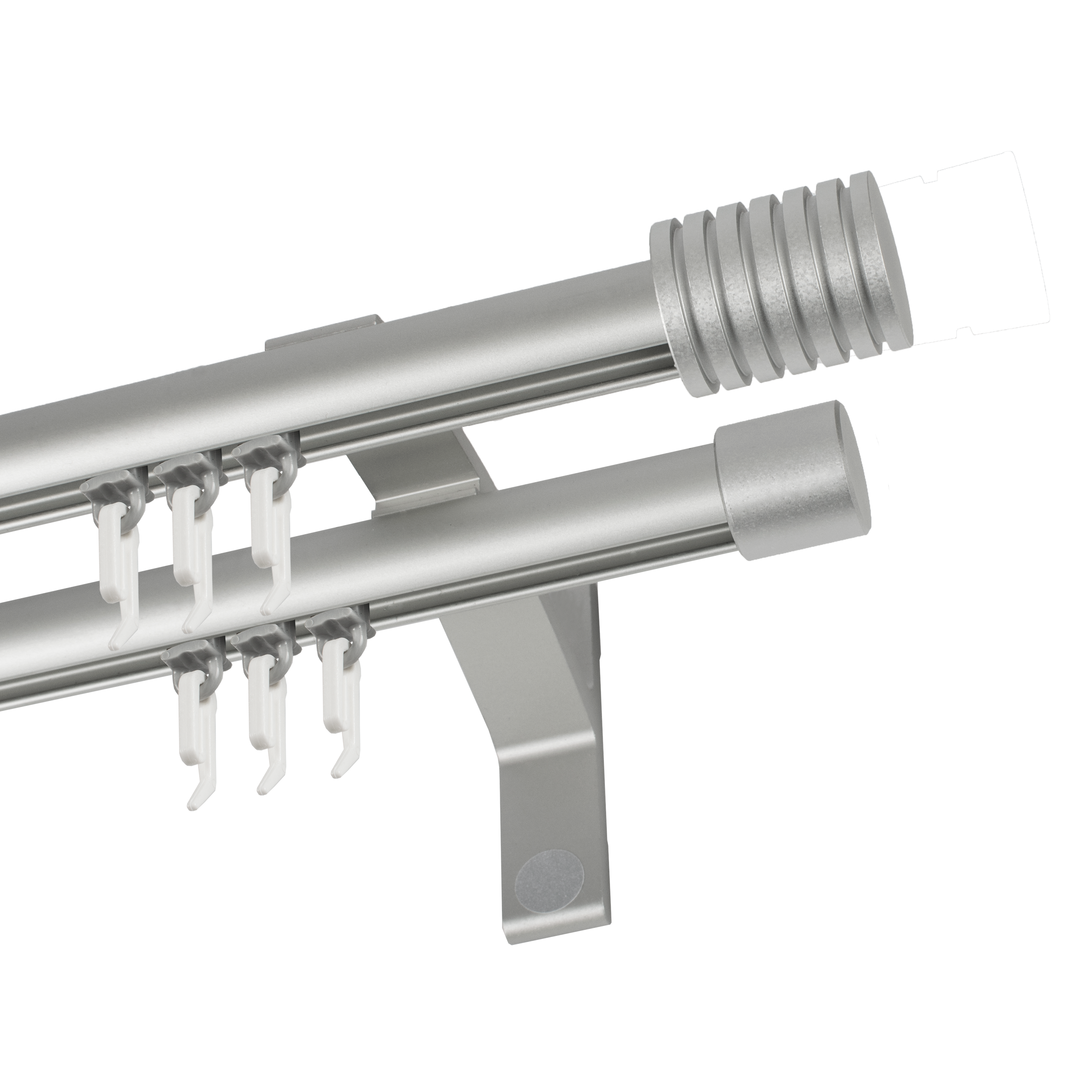 Profil szyna sufitowa 160 cm srebrny aluminiowy 20 mm okrągły - 2