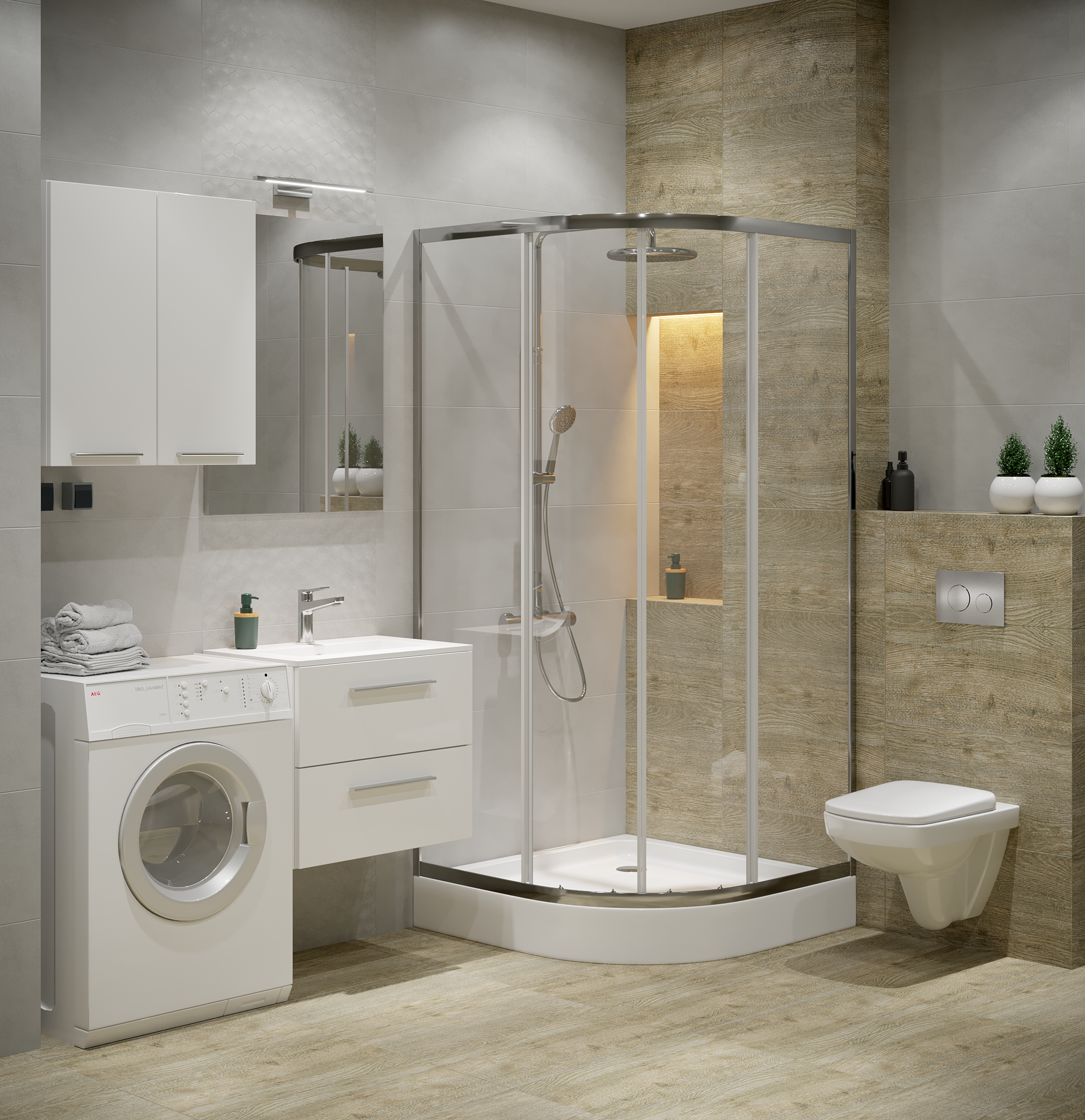 Kinkiet łazienkowy ISLA IP44 40 cm chrom LED LIGHT PRESTIGE - 2