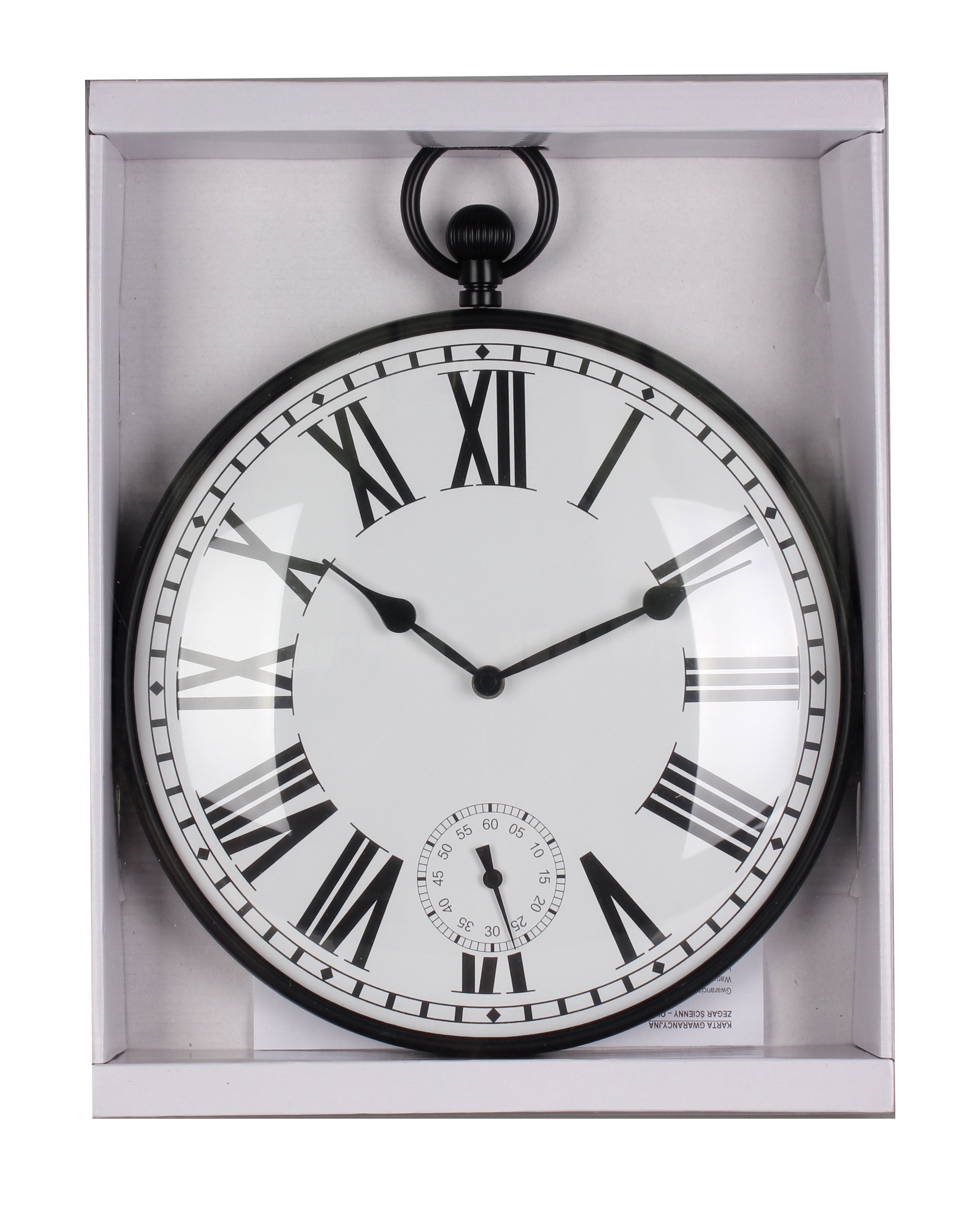 Zegar ścienny Oldie śr. 33 cm czarny - 3