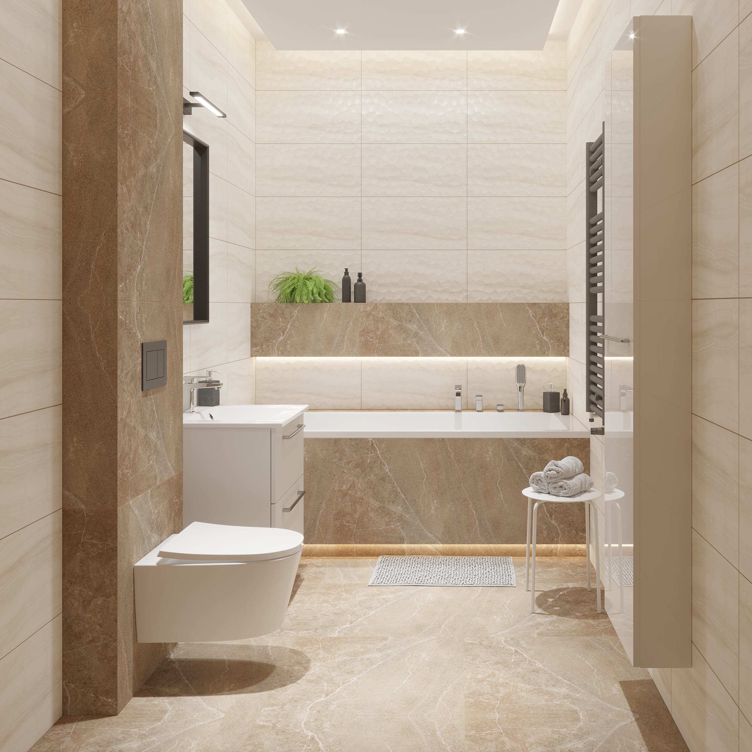 Kinkiet łazienkowy ISLA IP44 40 cm czarny LED LIGHT PRESTIGE - 4