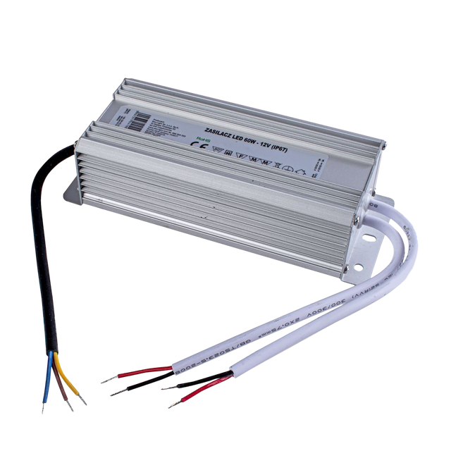 Zasilacz do taśm LED 12V 60W IP67 EKO-LIGHT