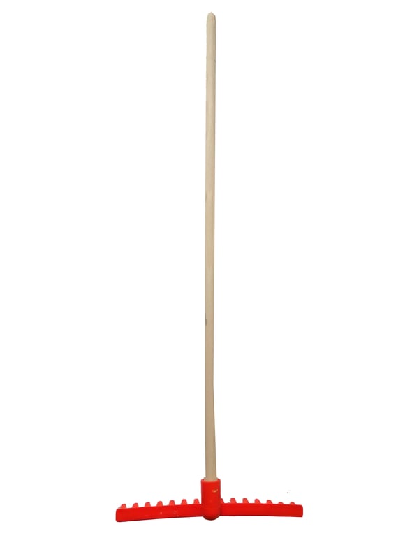 Grabie dziecięce 66x21 cm czerwone drewniano-plastikowe