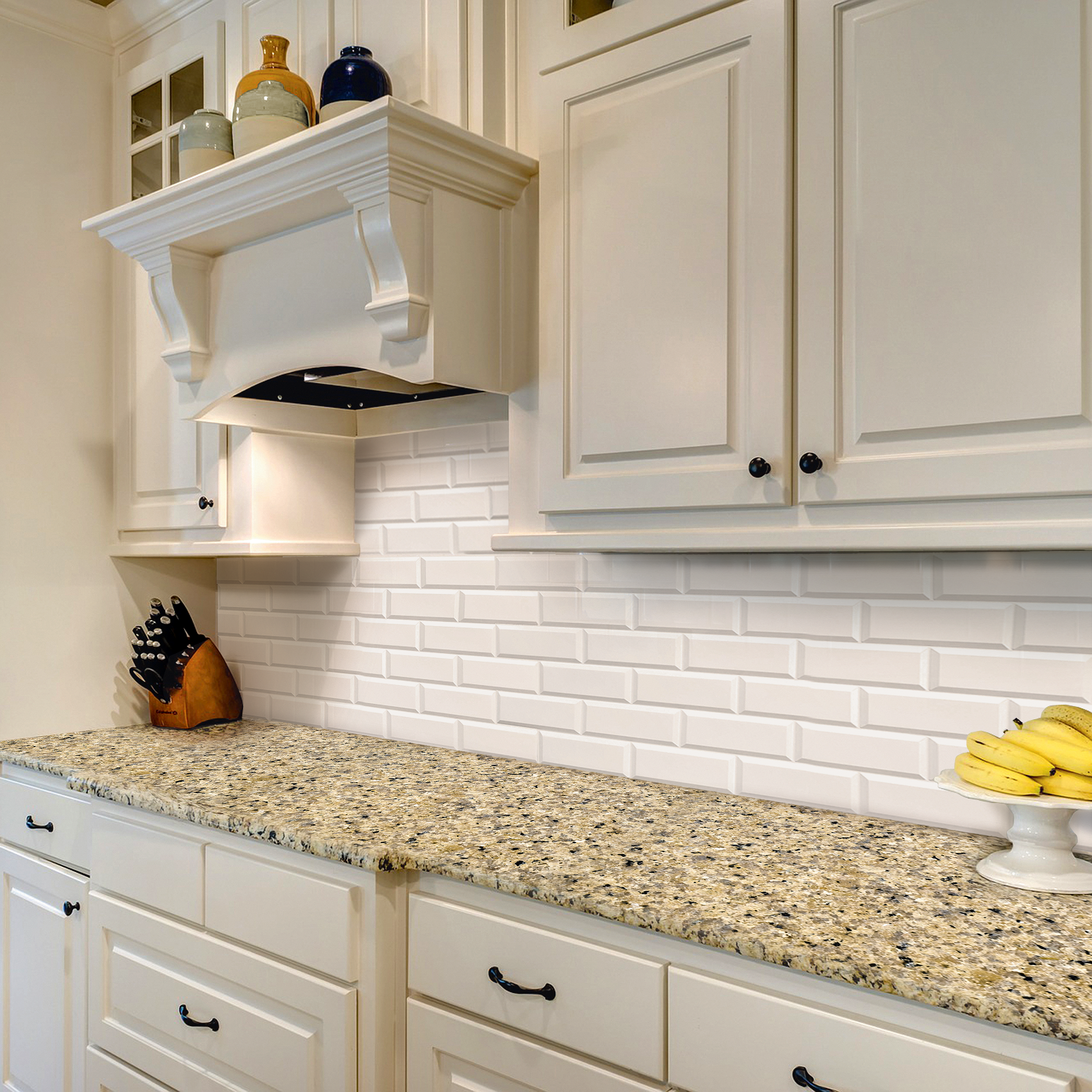 Panele ścienne PCV do kuchni i łazienki Cegła biała - 2