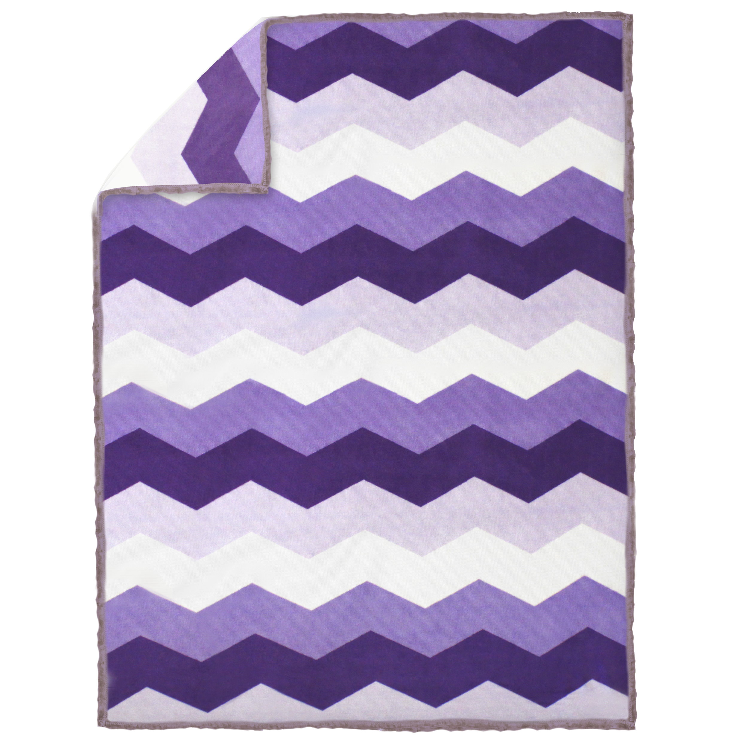 Koc Ziggy Zig Zag fioletowy 200 x 220 cm