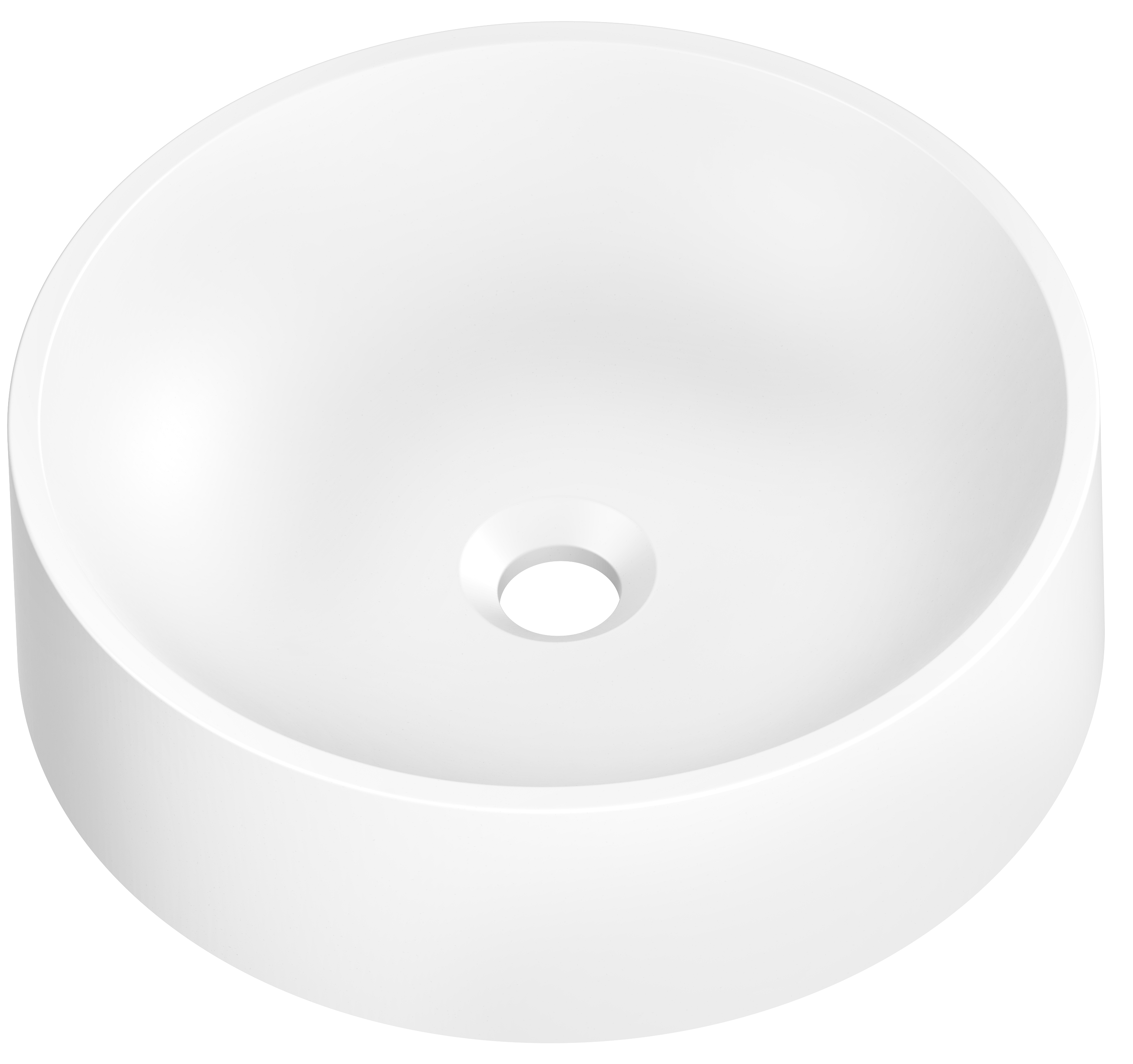 Umywalka konglomeratowa nablatowa Munst II White 40 x 40 Axis