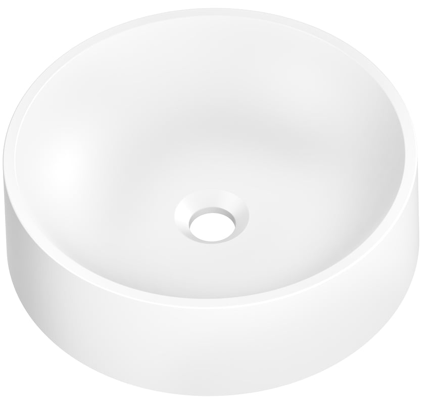 Umywalka konglomeratowa nablatowa Munst II White 40 x 40 Axis