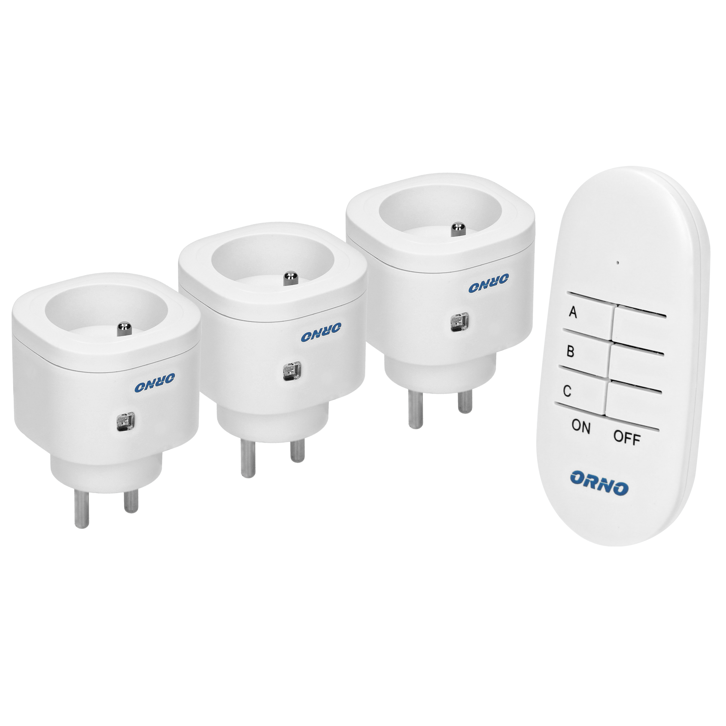 Zestaw bezprzewodowych gniazd 3l1 MINI z pilotem ORNO