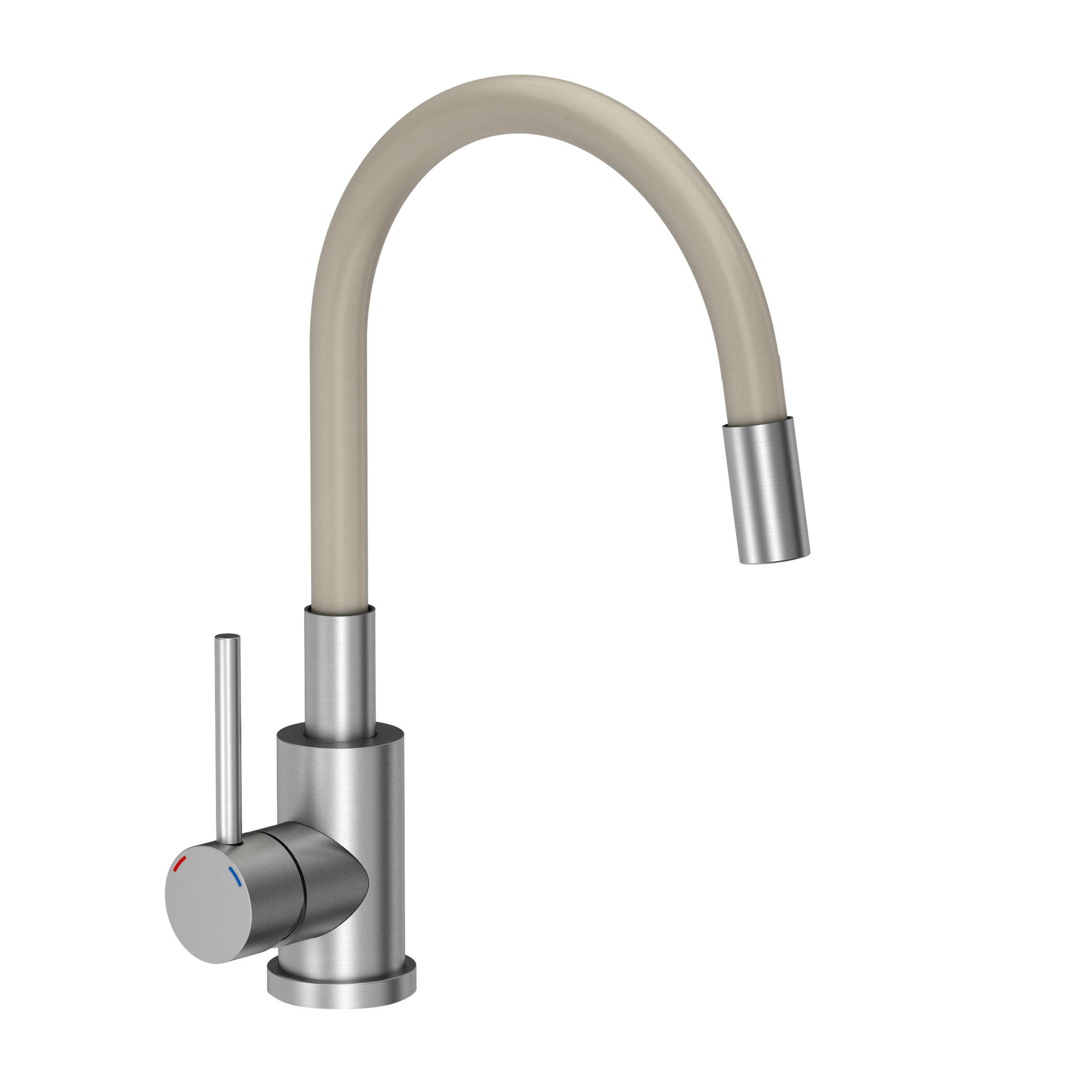 Bateria kuchenna z elastyczną wylewką Elastic Beżowa Quadron