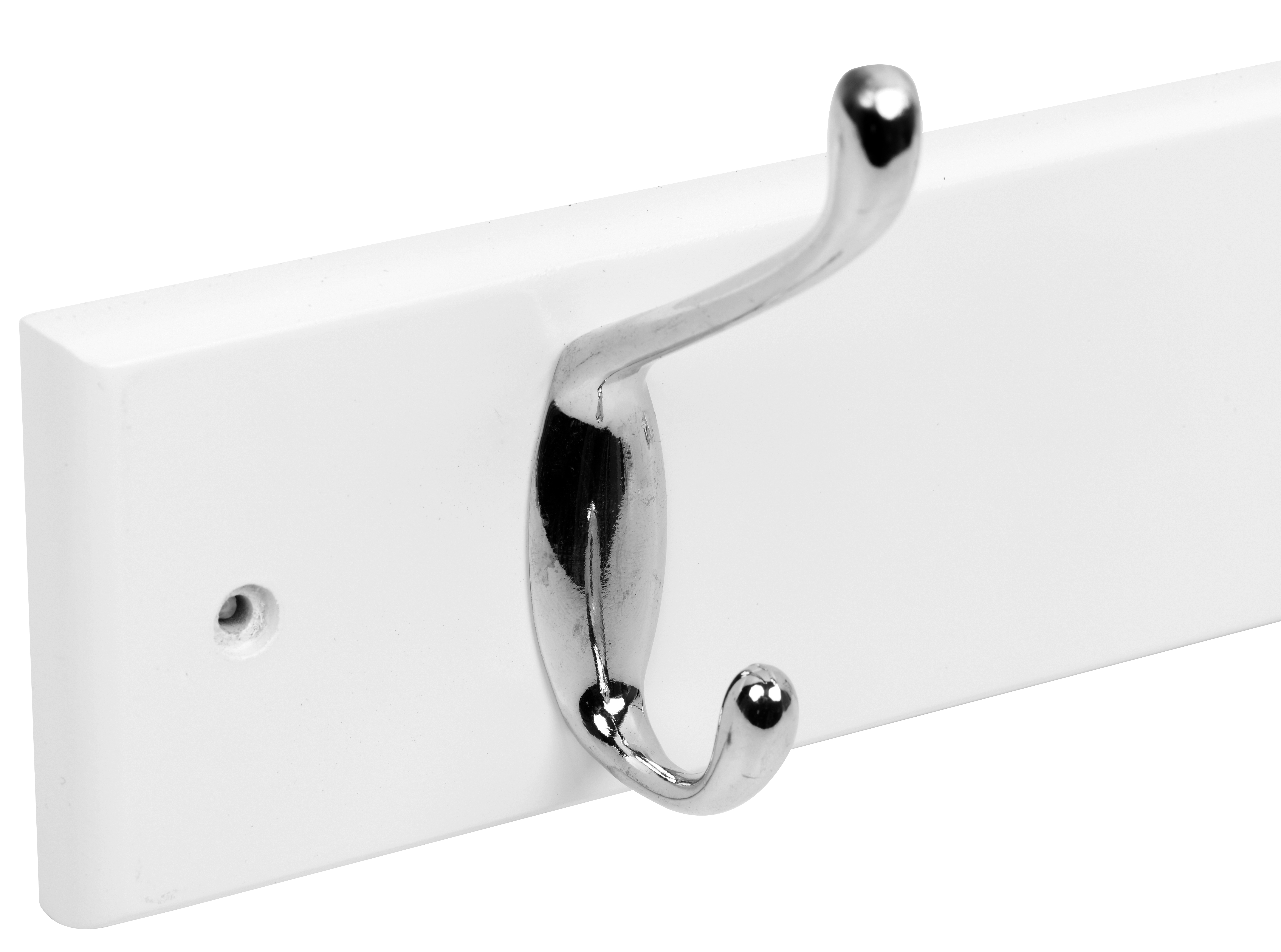 Appendiabiti da avvitare  INSPIRE His in legno bianco opaco 4 ganci L 10.5 x H 54.8 cm - 3