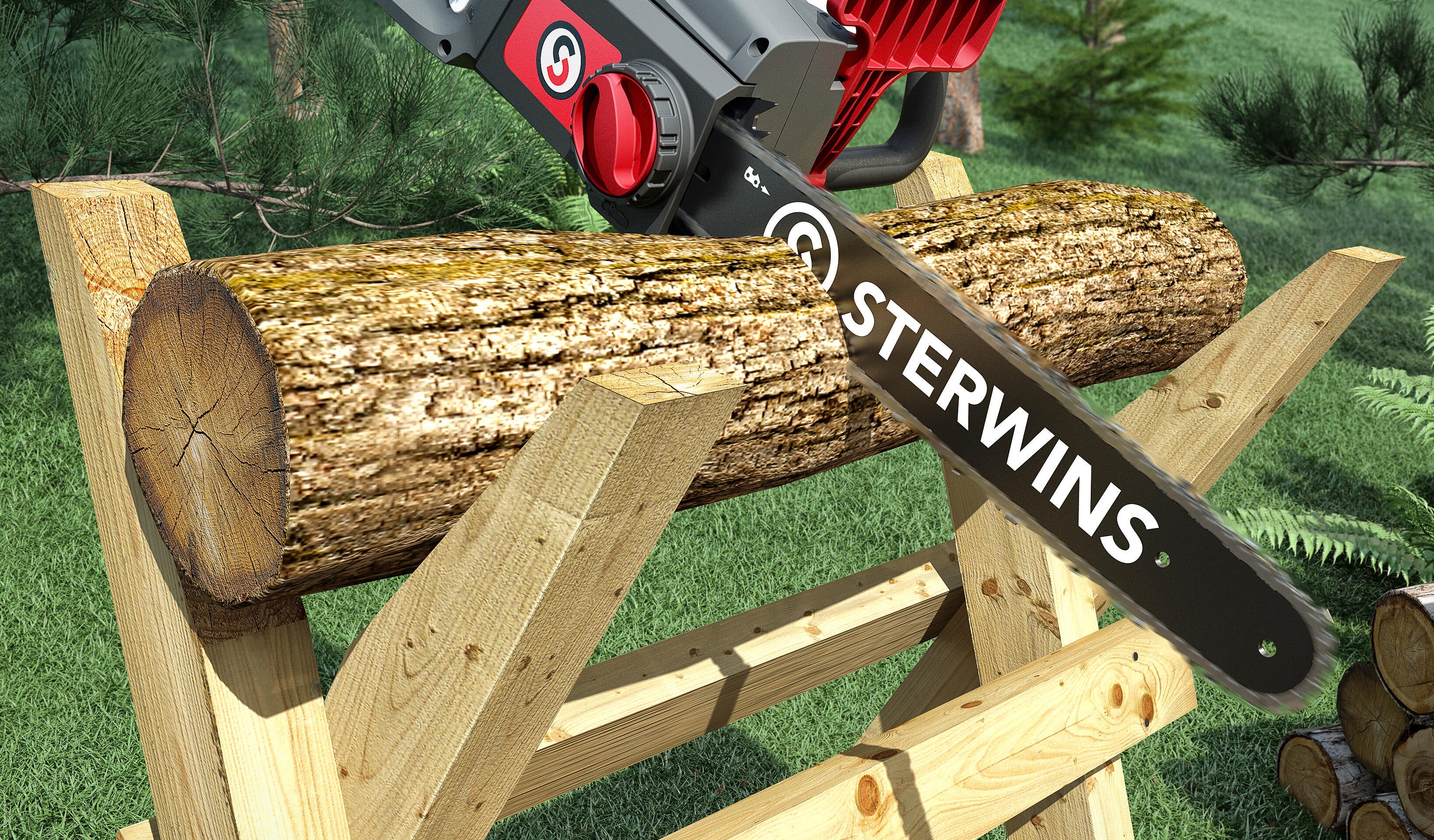 Elettrosega STERWINS ECS 2-45.3, 2400 W barra da 45 cm - 4