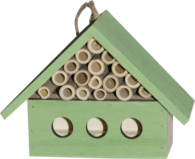 Domek dla pożytecznych owadów 17x6x13 cm drewniany różowy wiszący