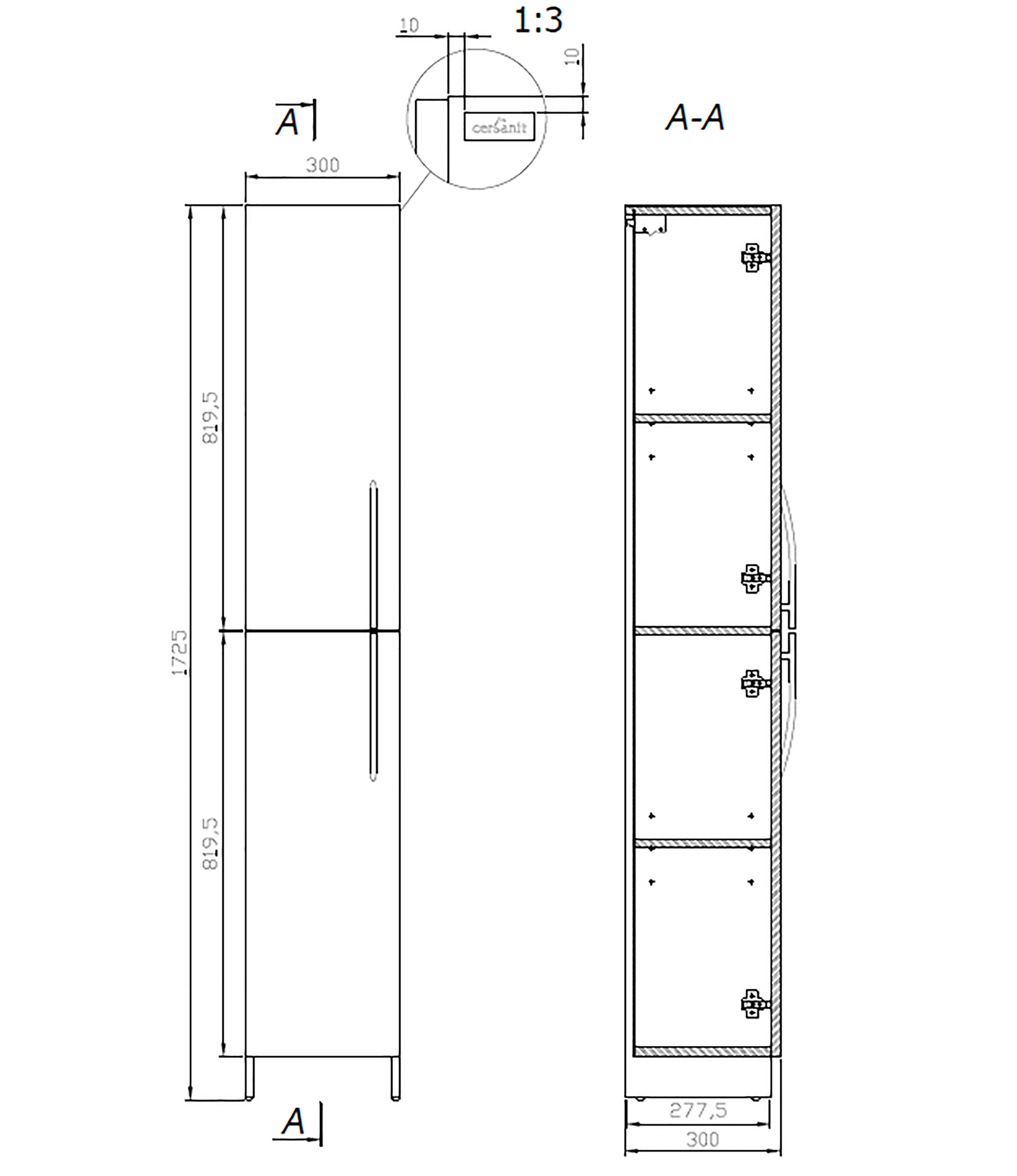 Słupek Arsena 30 x 170 Cersanit - 13