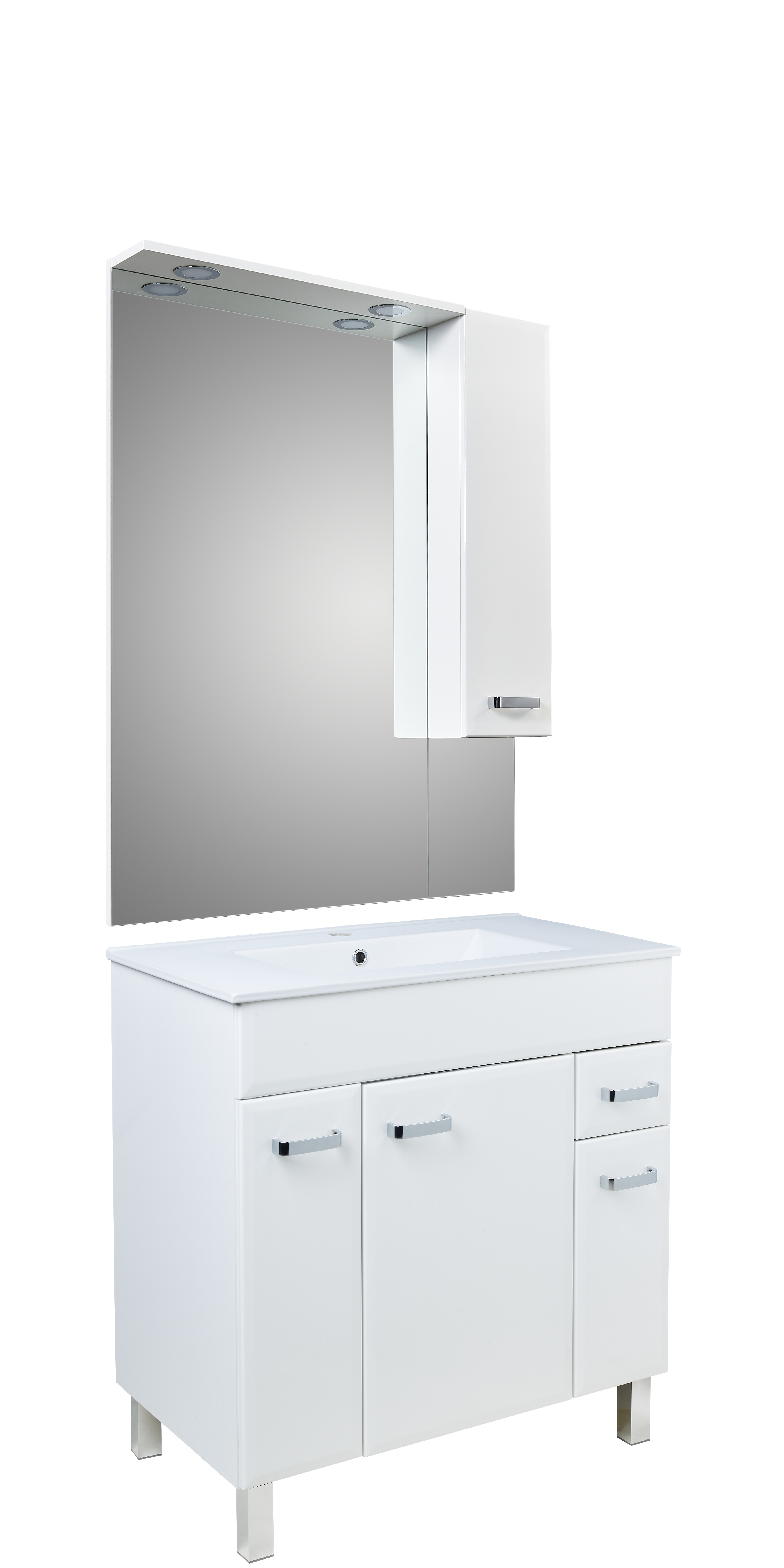 Zestaw szafka z umywalką i lustrem Storm 80 Sensea